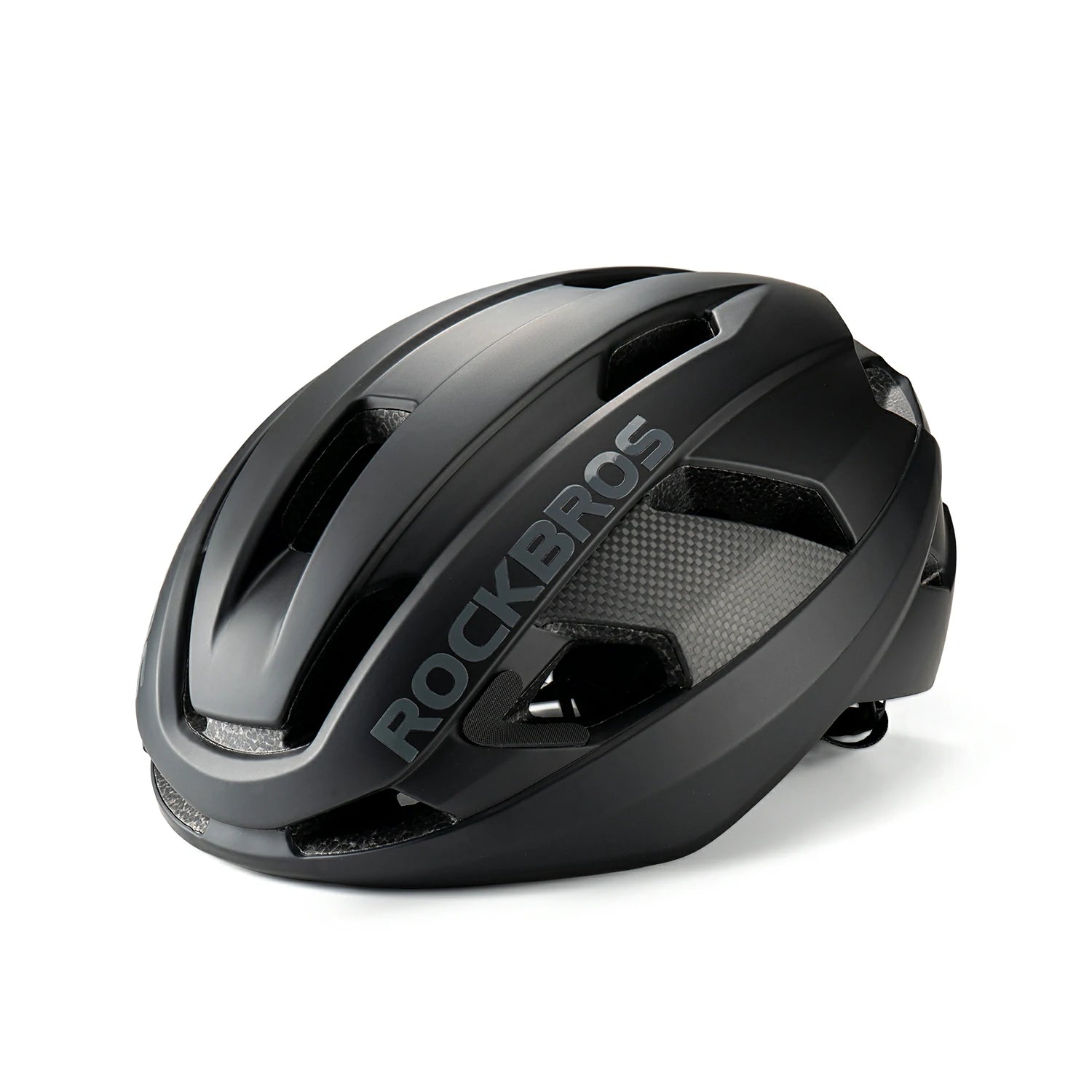 carbon-fiber-cycling-helmet-antibacterial-lining-ventilated-adjustable-fit-3d-grid-safety-protection#color_black