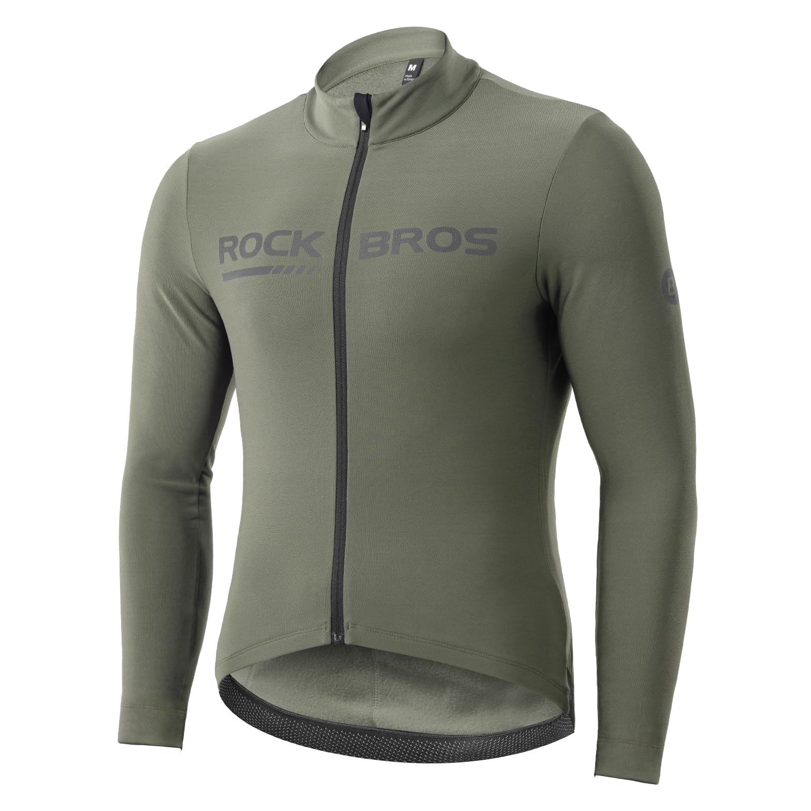 ROCKBROS Men's Long Sleeve Cycling Jersey – Full Zipper, Rear Pockets