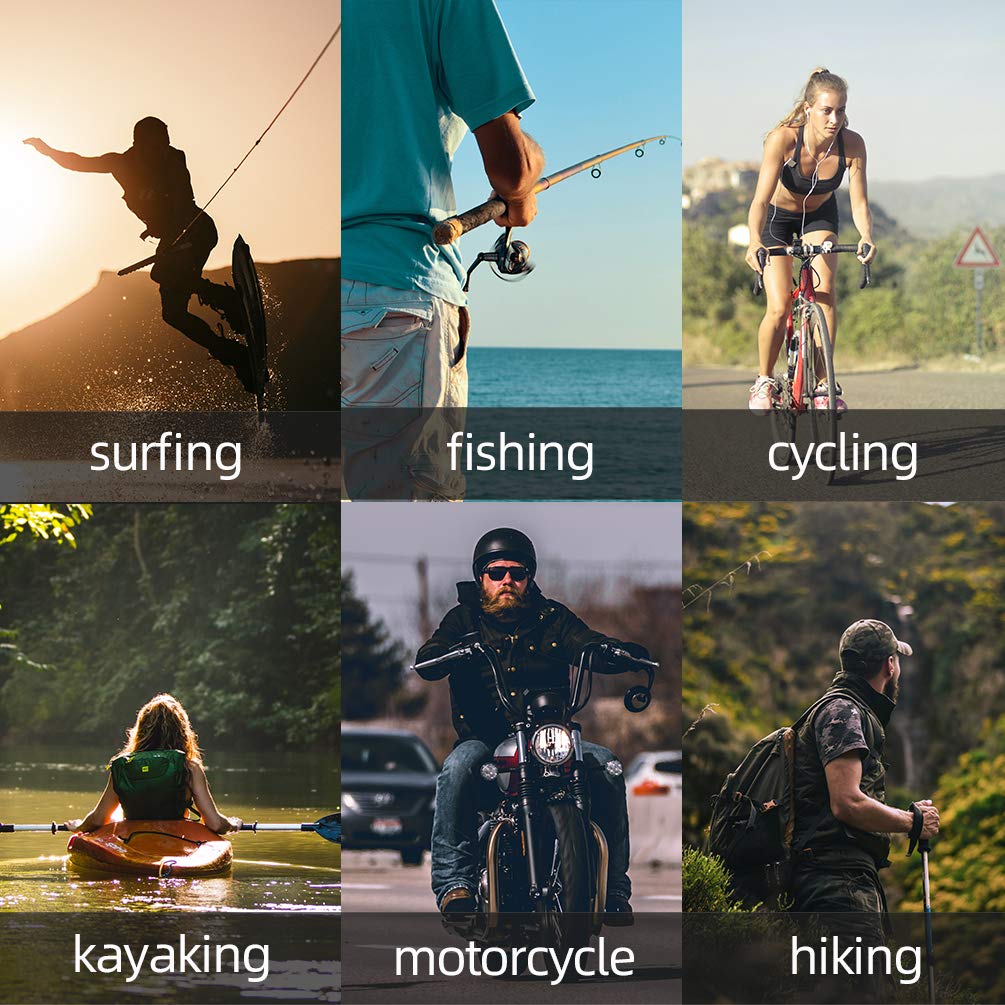 ROCKBROS Cooling Neck Gaiter with Ear Loops Bandana Face Scarf Mask for Men Women - ROCKBROS