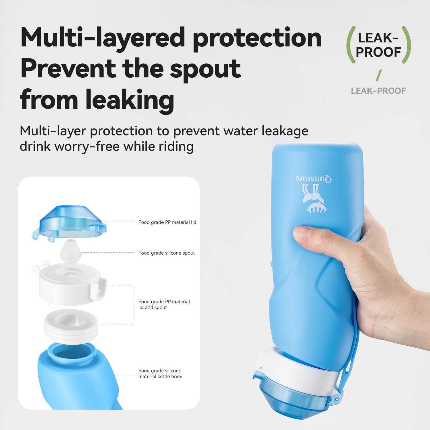 Water Bottle Angled Straight-Fold Soft