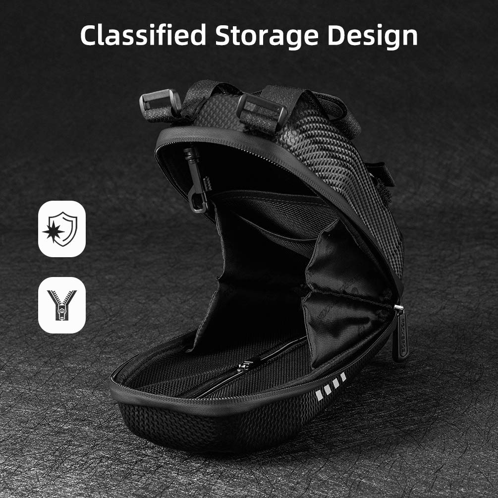 ROCKBROS Scooter Storage Bag Waterproof EVA Hard Shell Handlebar Bag for Scooters  Folding Bikes