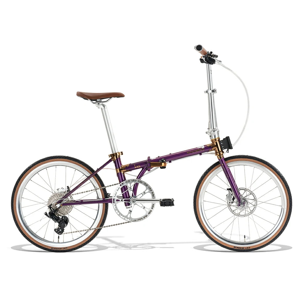 Purple bicycle with white wheels on a white background #Color_Purple