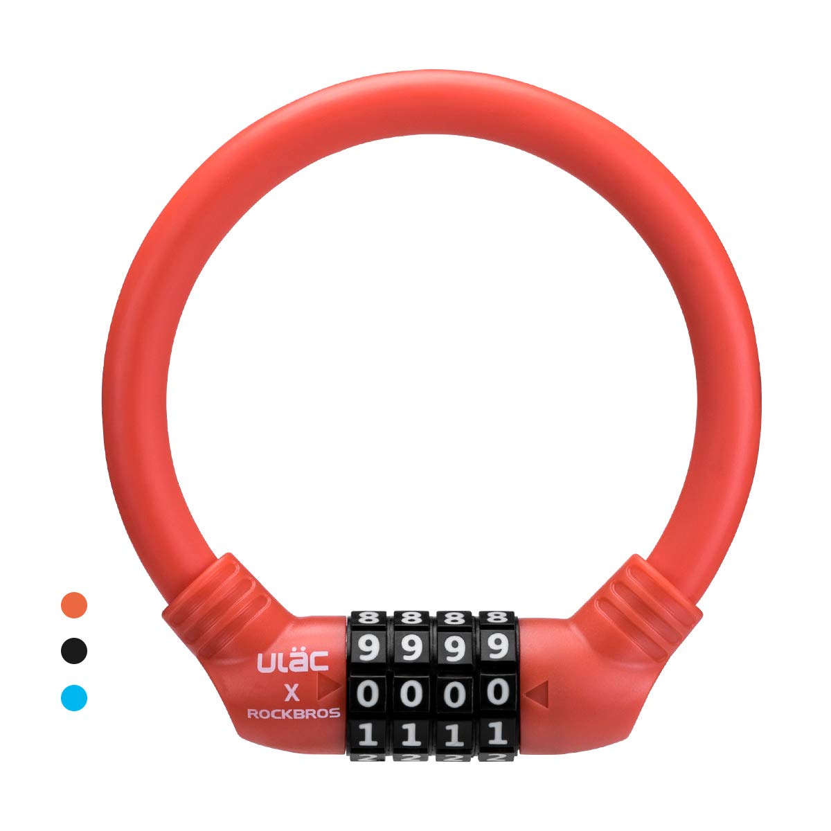 ROCKBROS Lightweight Bike Lock Cable 12MM Anti-Theft Combination Lock