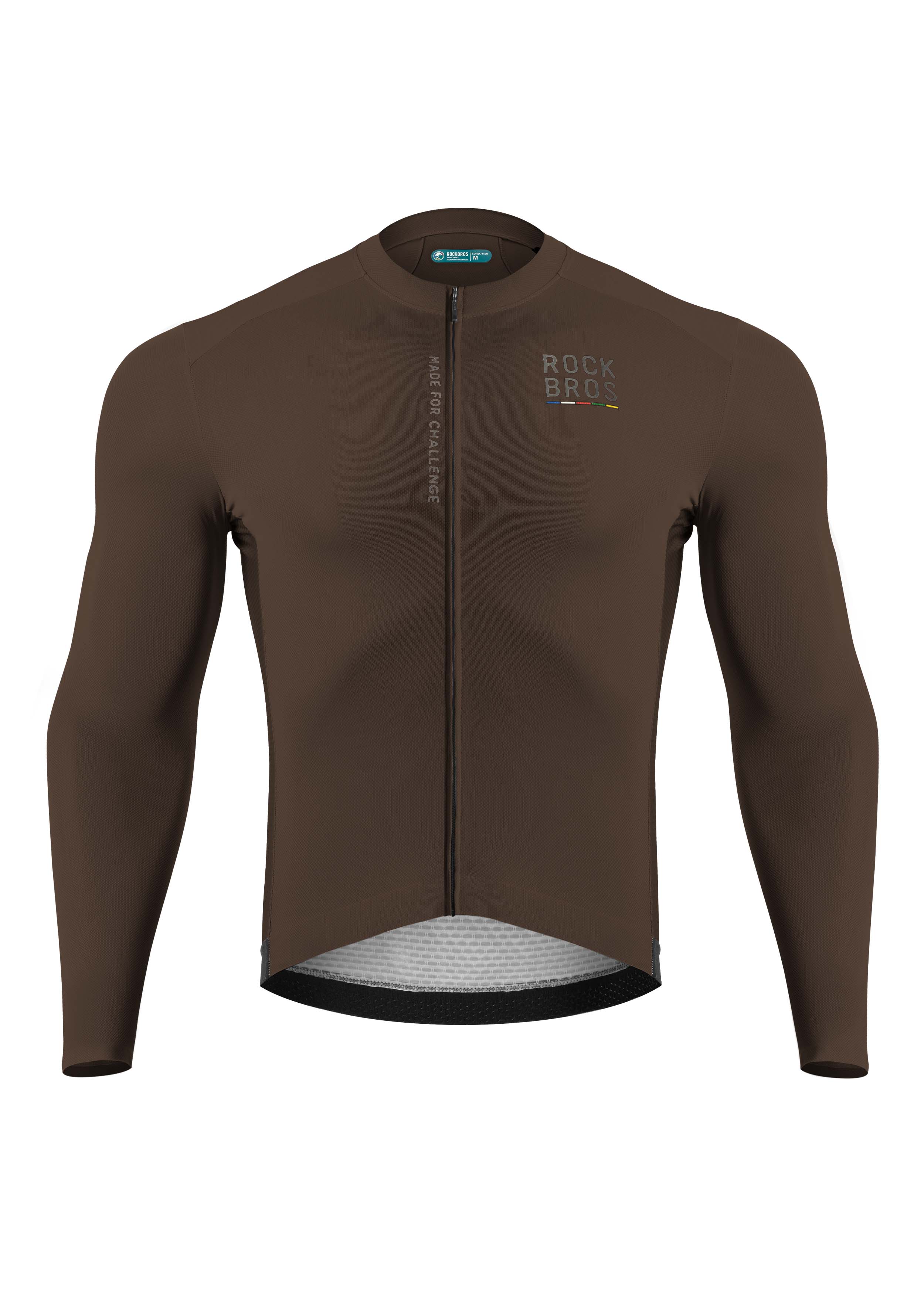 ROAD TO SKY Men's Cycling Long Sleeve Jersey ¢ò Dark Brown