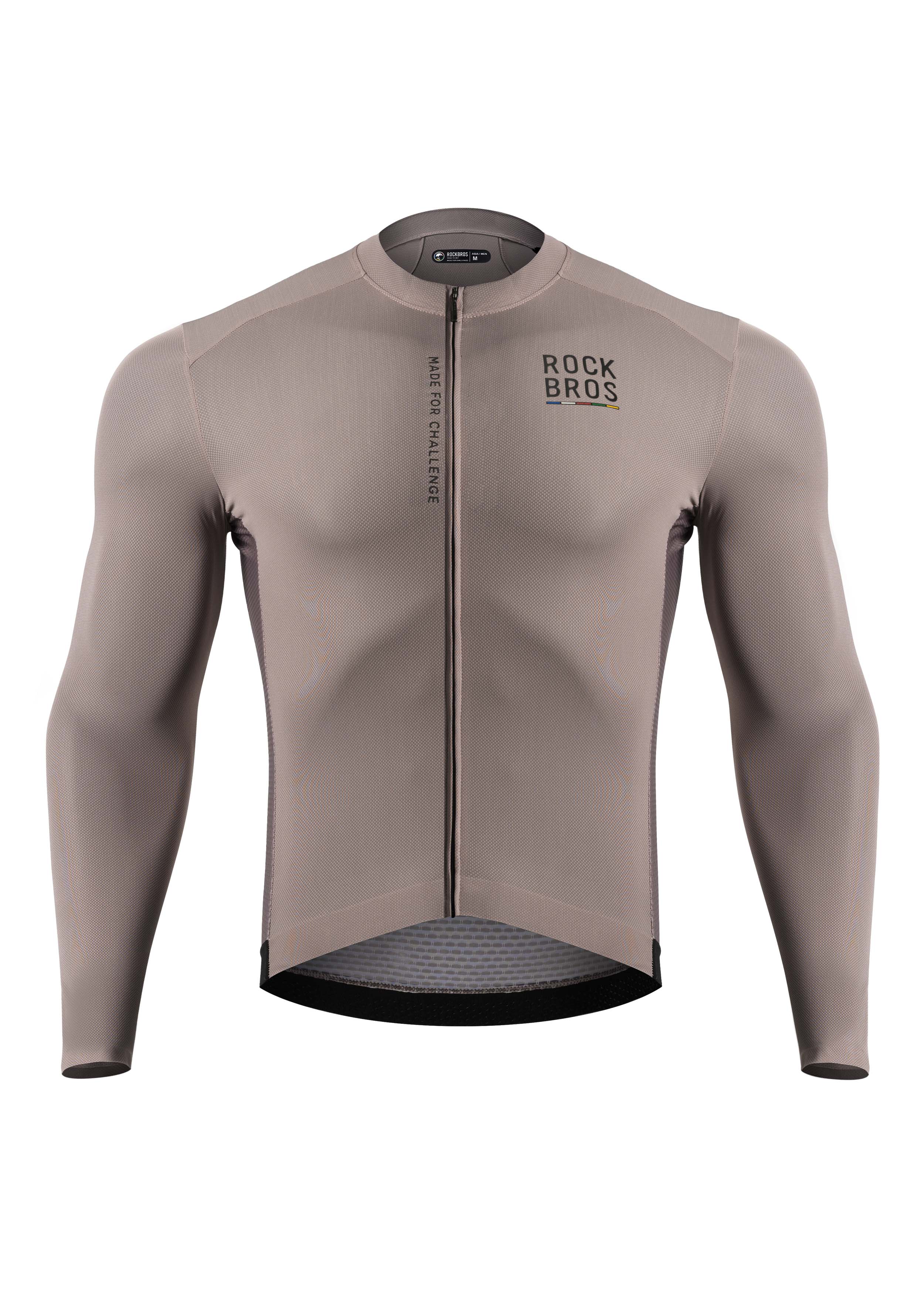 ROAD TO SKY Men's Cycling Long Sleeve Jersey ¢ò Gray