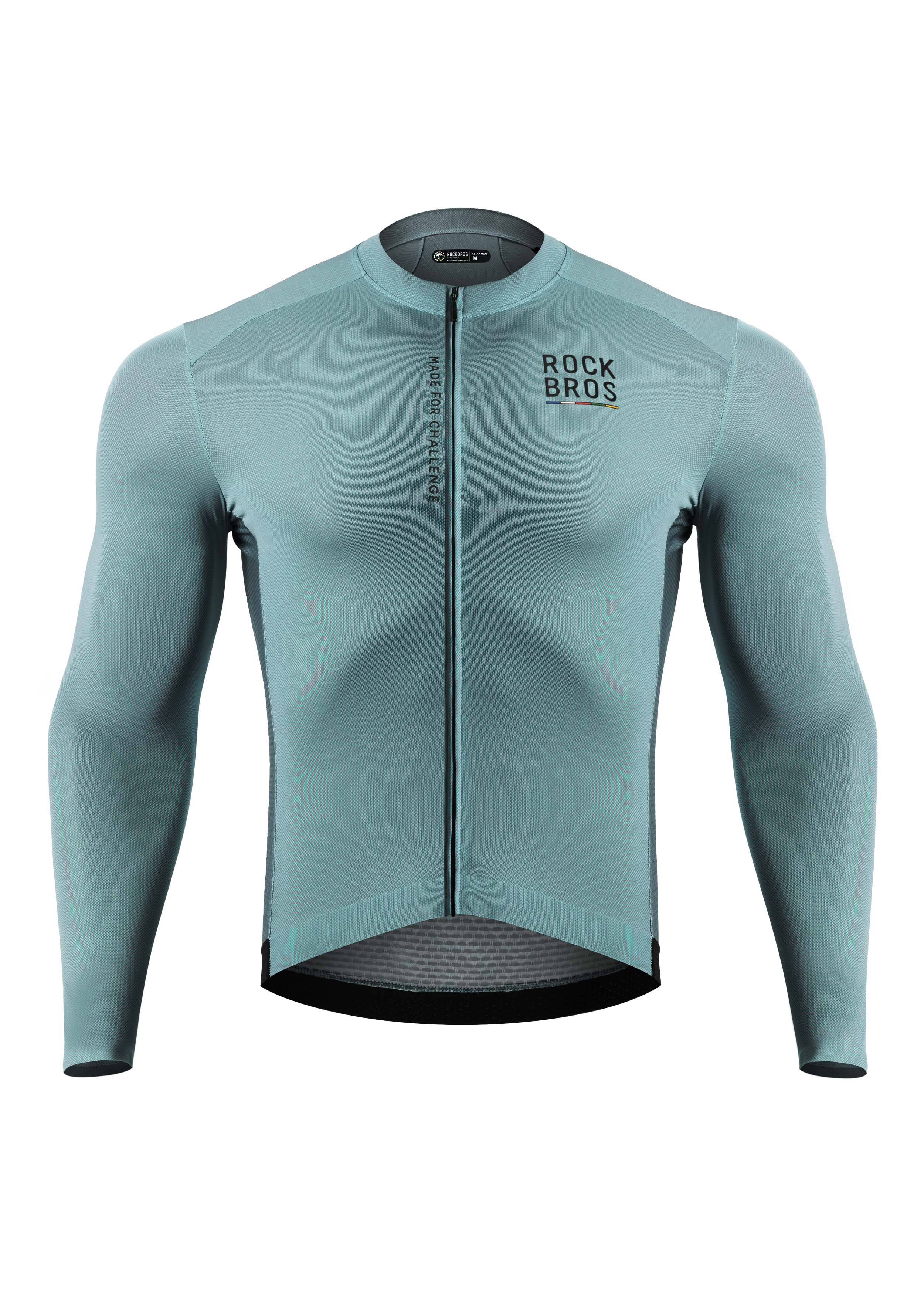 ROAD TO SKY Men's Cycling Long Sleeve Jersey ¢ò Mist Gray