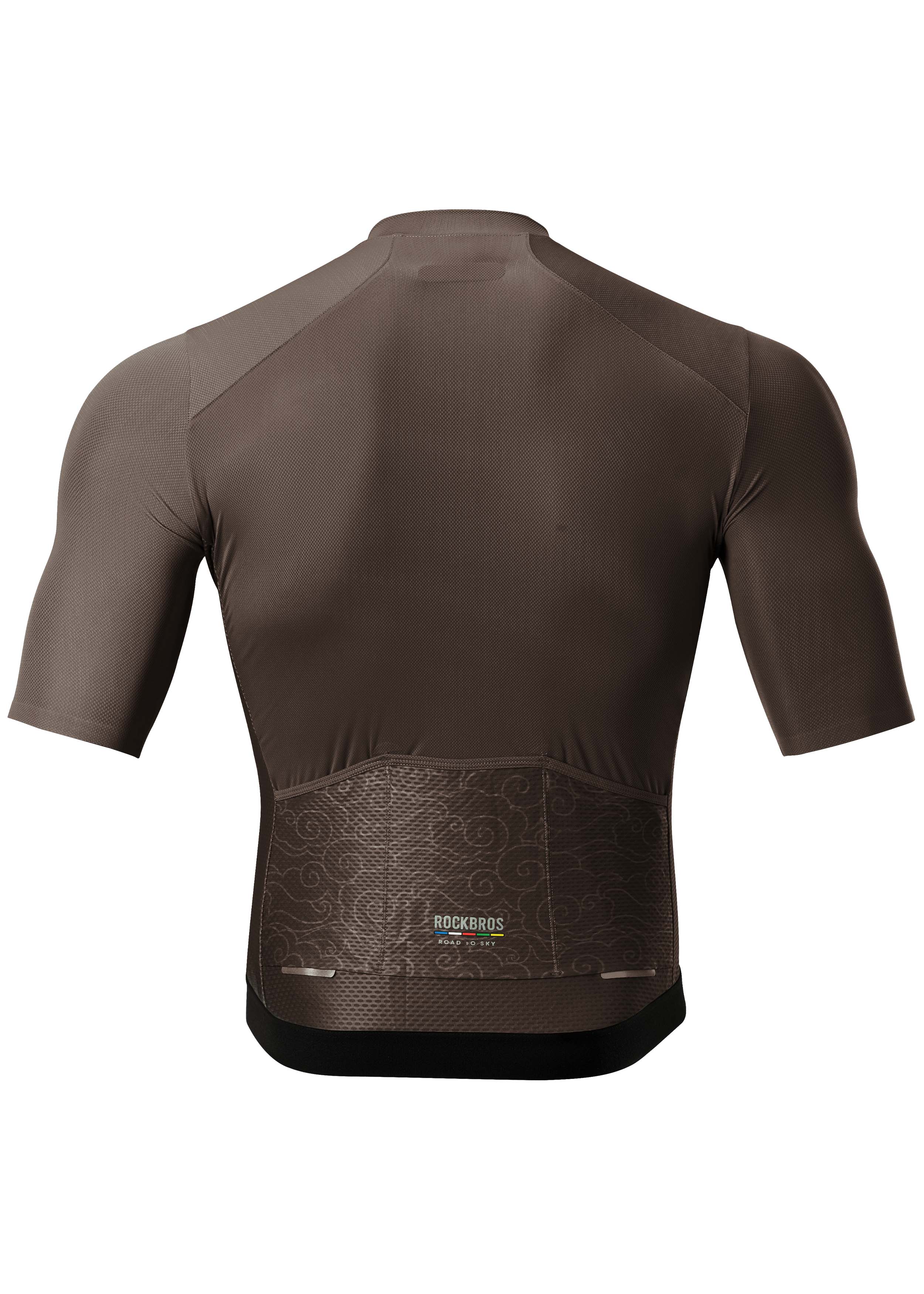 ROAD TO SKY Men's Cycling Short-Sleeved Jersey ¢ò Dark Brown