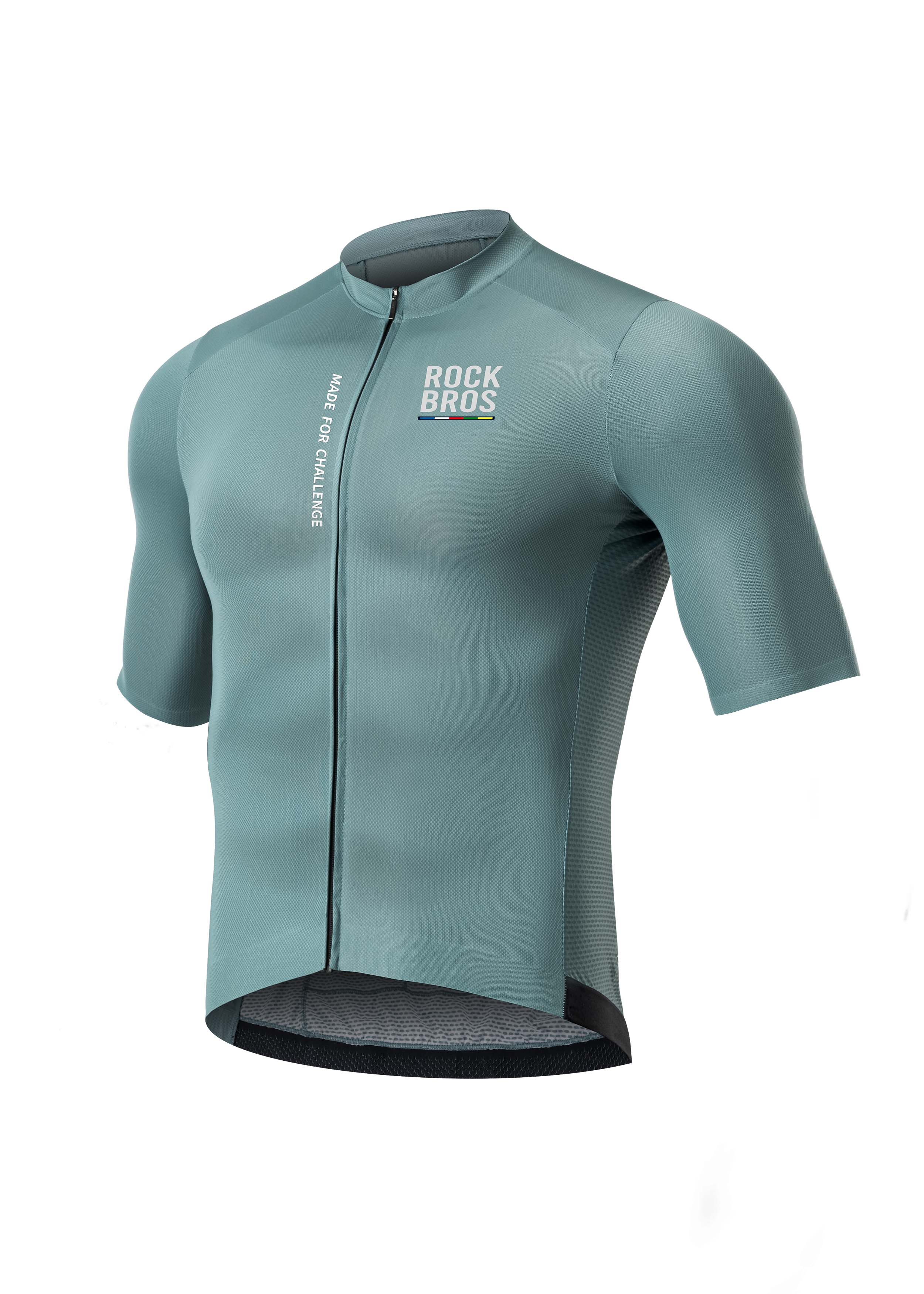 ROAD TO SKY Men's Cycling Short-Sleeved Jersey ¢ò Mist Gray