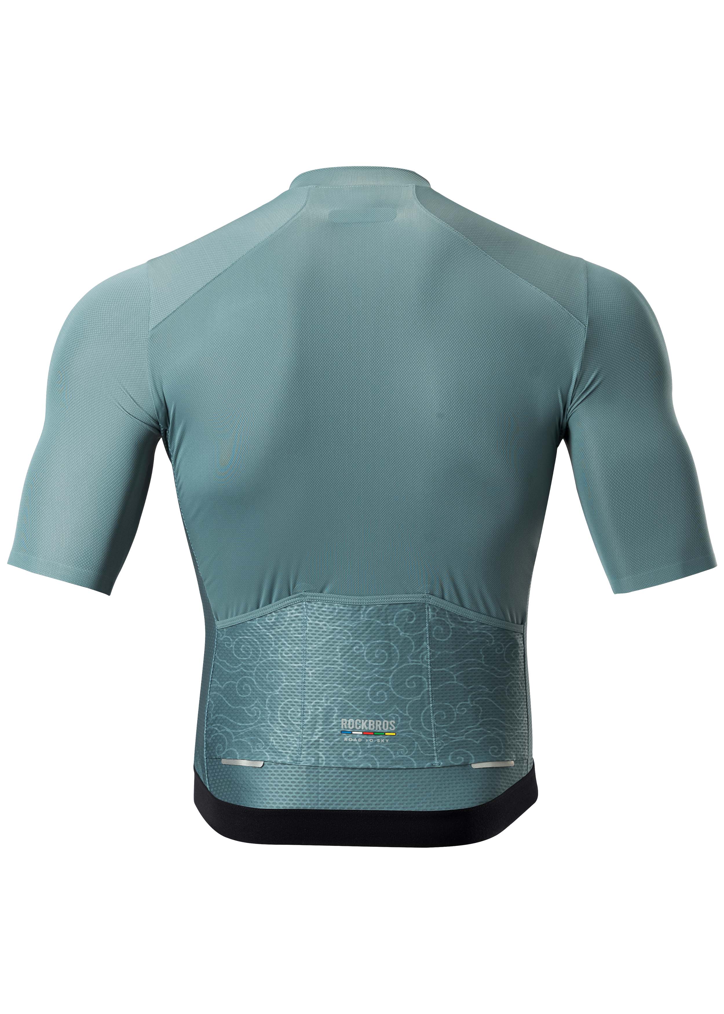 ROAD TO SKY Men's Cycling Short-Sleeved Jersey ¢ò Mist Gray