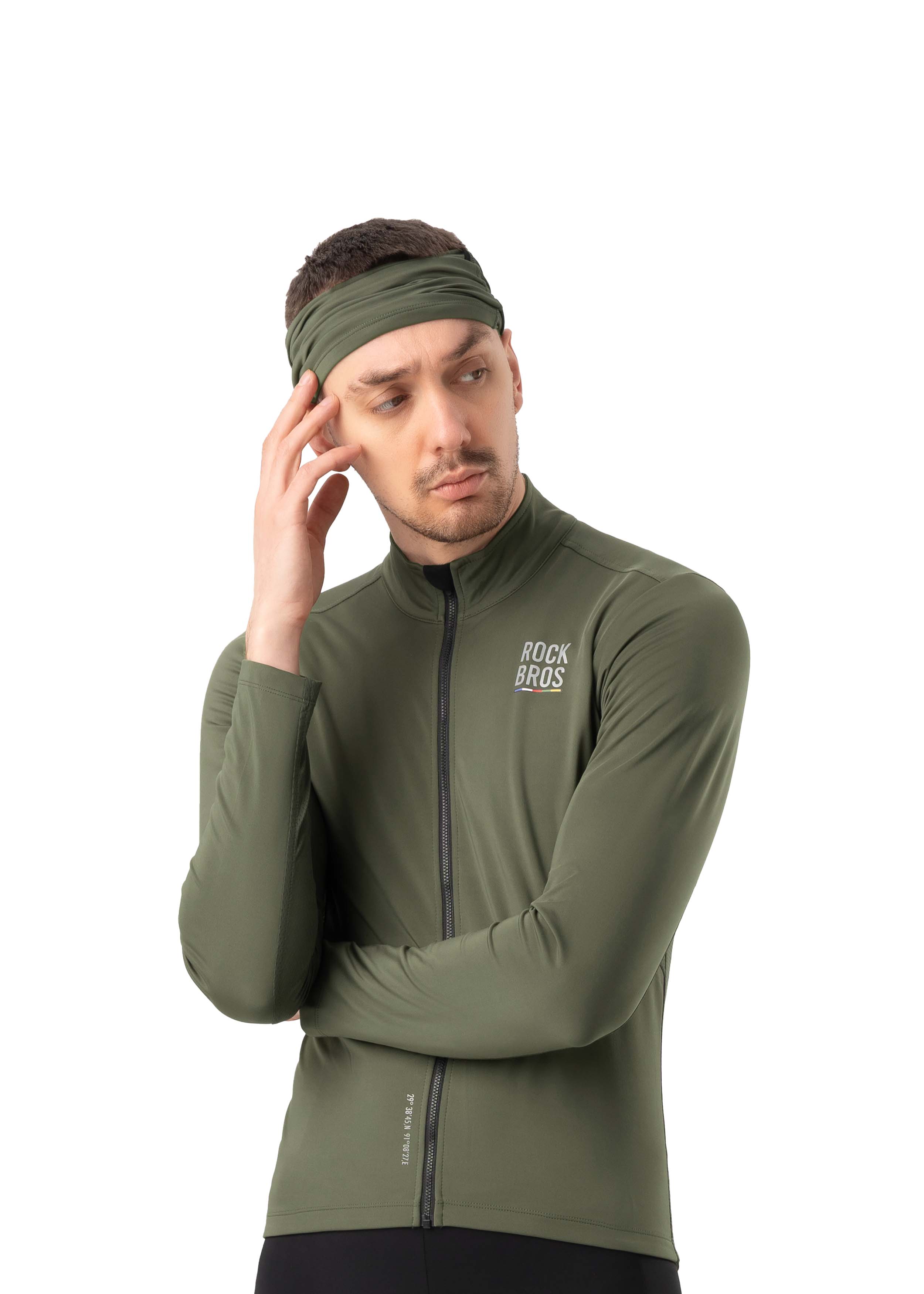 ROCKBROS Road-to-Sky Spring and Autumn Neck Bib #Color_Green