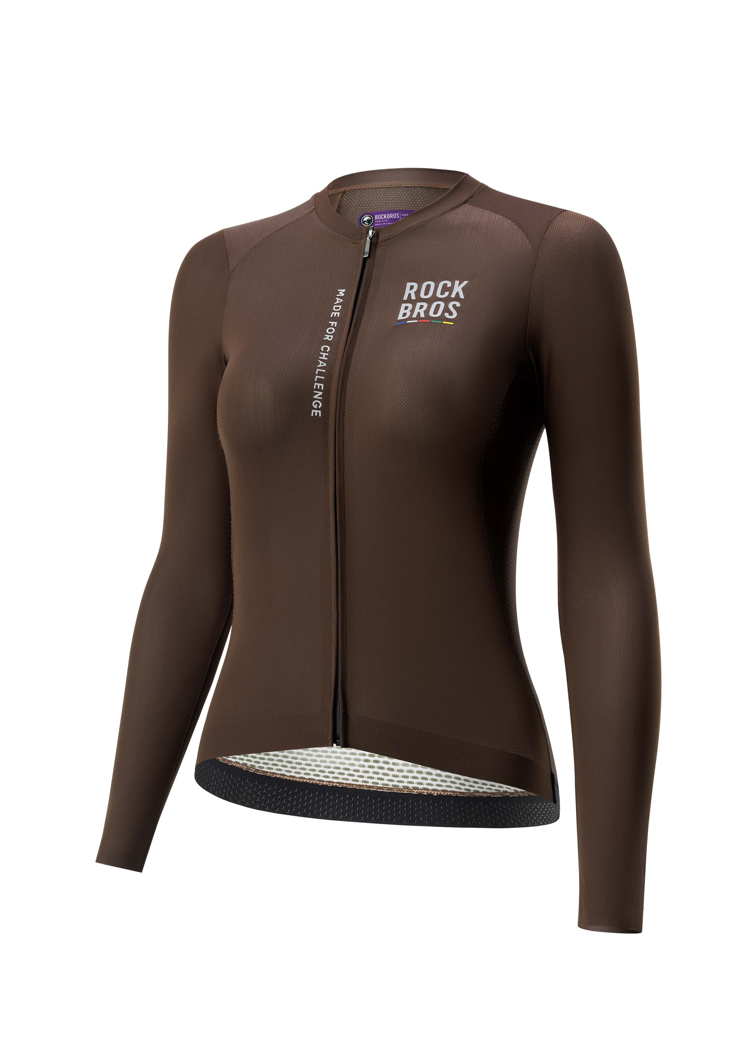 ROAD TO SKY Women's Cycling Long-Sleeved Jersey ¢ò Dark Brown