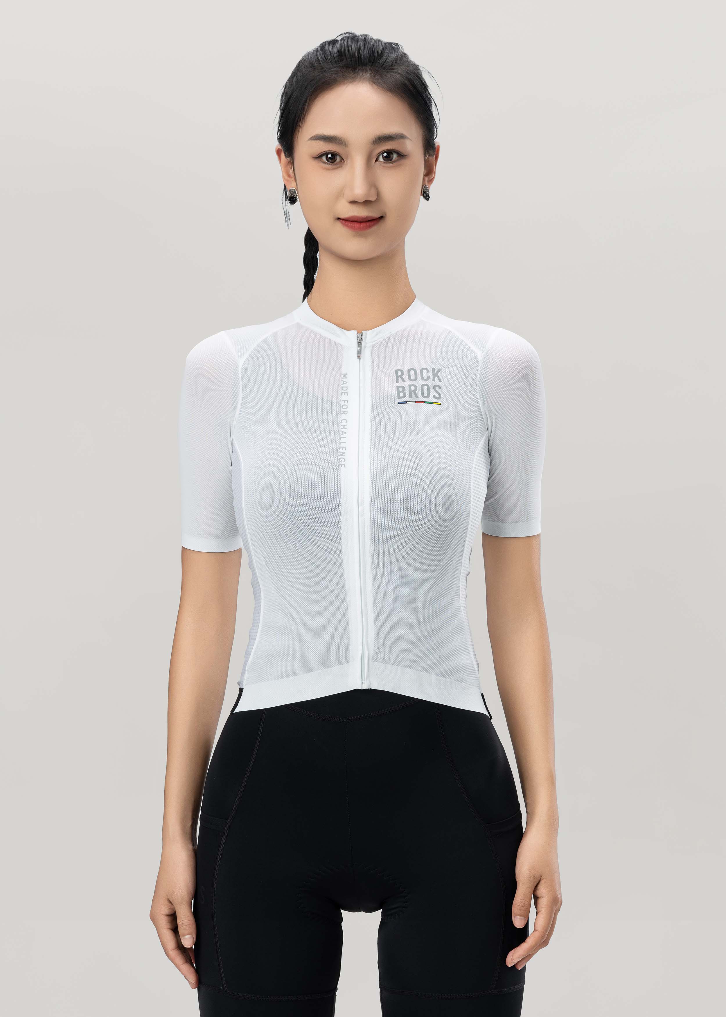 ROAD TO SKY Women's Cycling Short-Sleeved Jersey ¢ò White