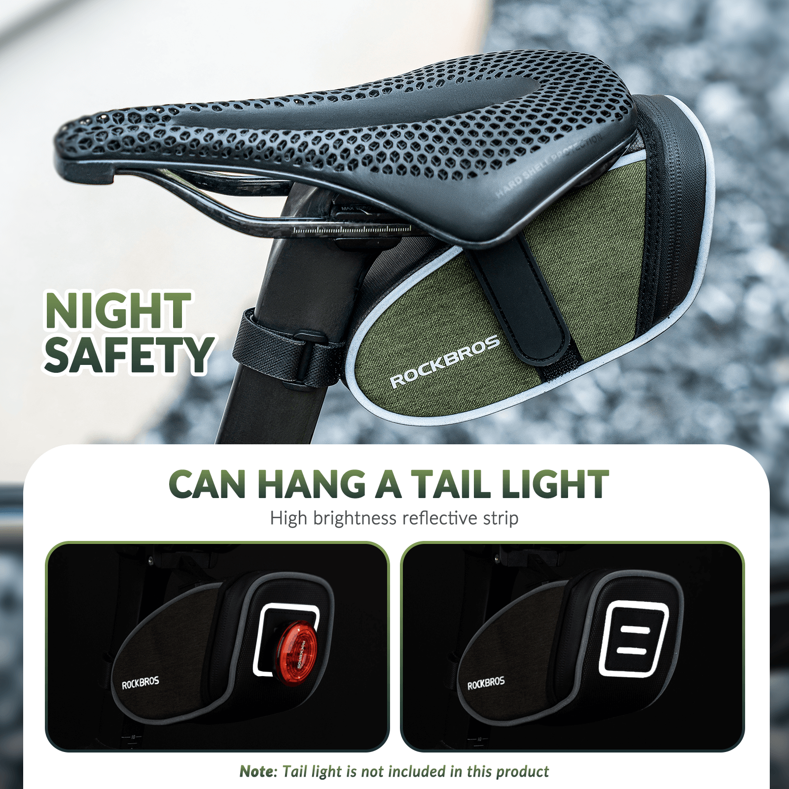 ROCKBROS Bicycle Saddle Bag 0.45L – Compact Storage, Big Convenience! #Style_Strap Mount