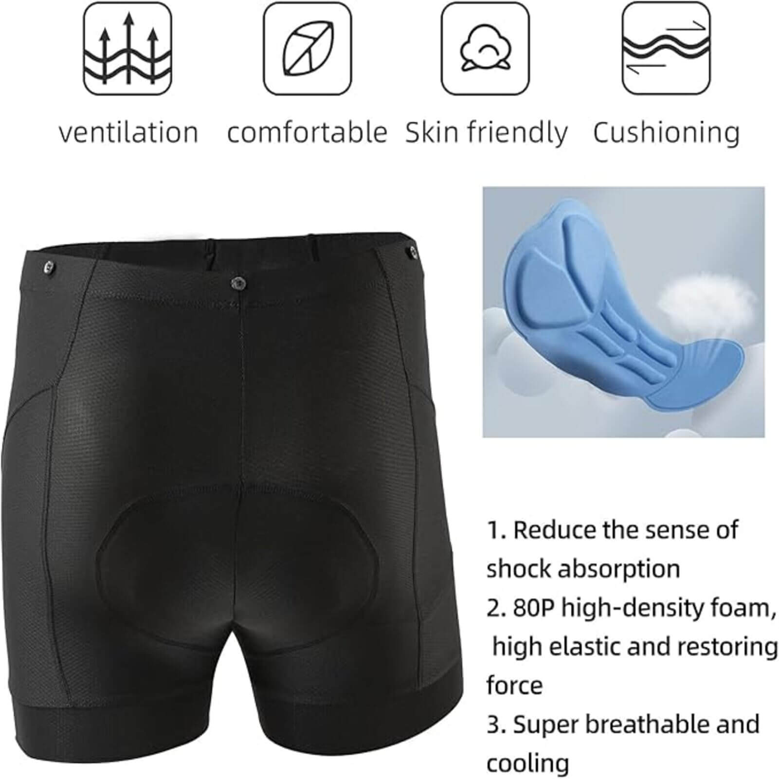 ROCKBROS 2-in-1 Cycling Trousers with Quick-Dry Padding - Convertible & Breathable Bike Pants