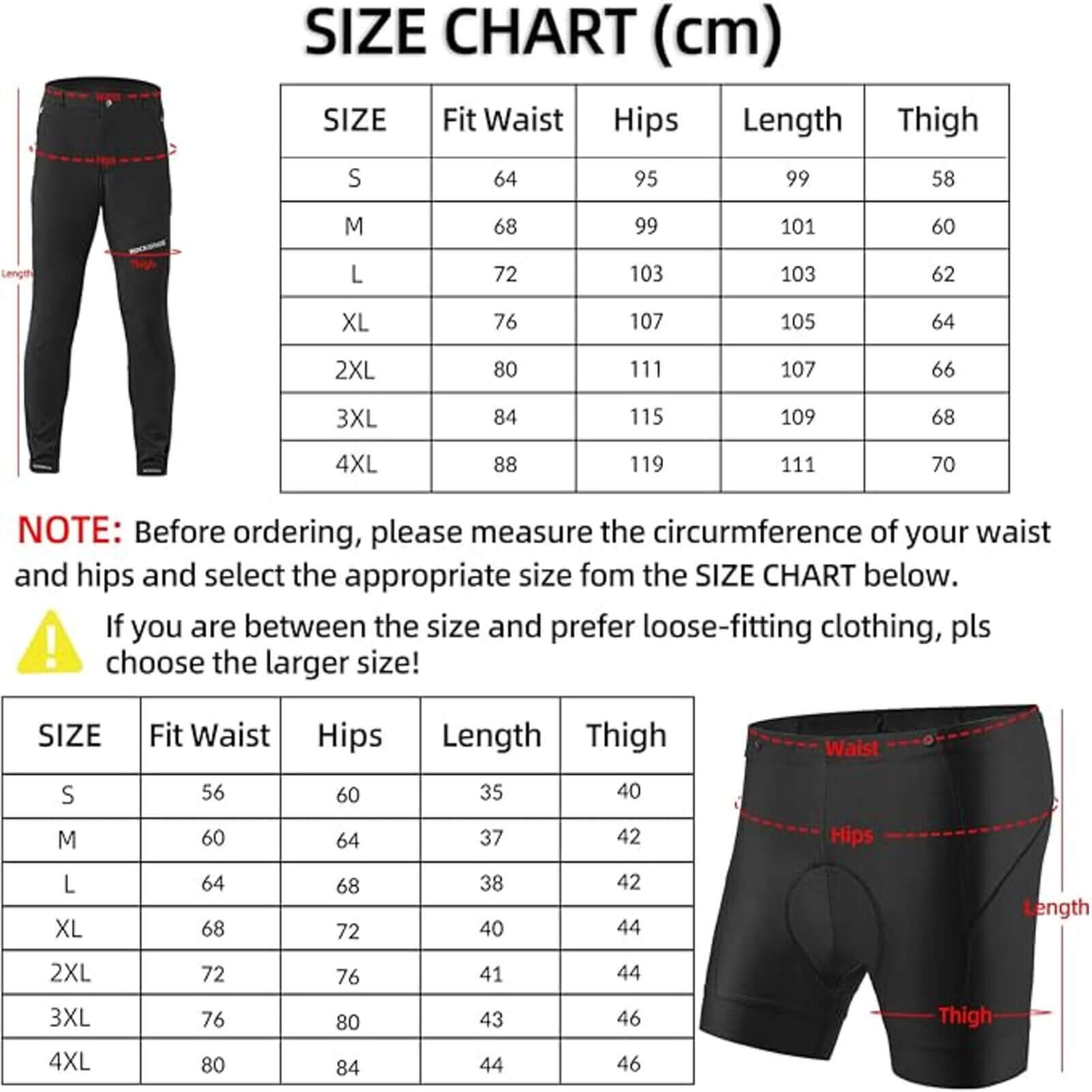 ROCKBROS 2-in-1 Cycling Trousers with Quick-Dry Padding - Convertible & Breathable Bike Pants