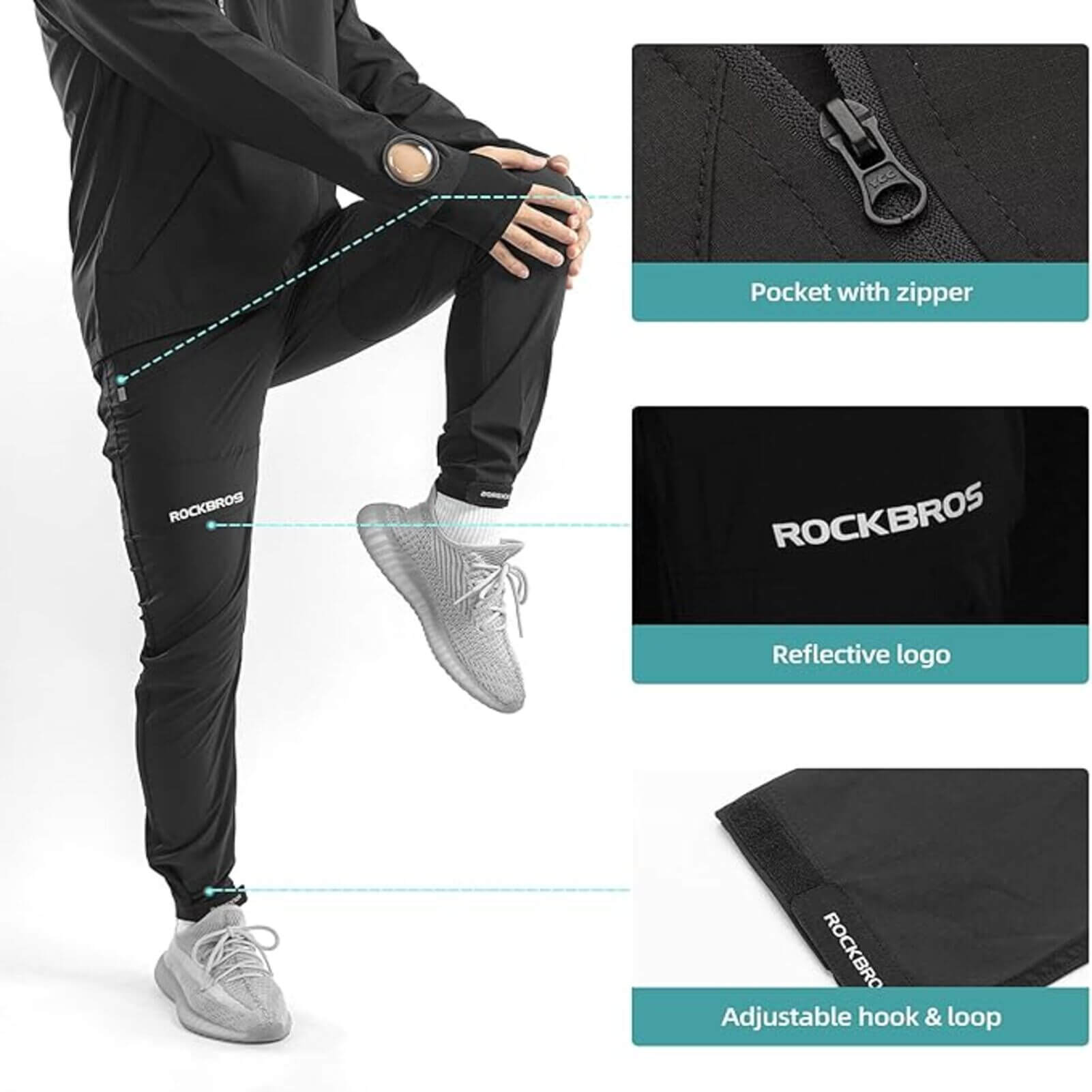ROCKBROS 2-in-1 Cycling Trousers with Quick-Dry Padding - Convertible & Breathable Bike Pants