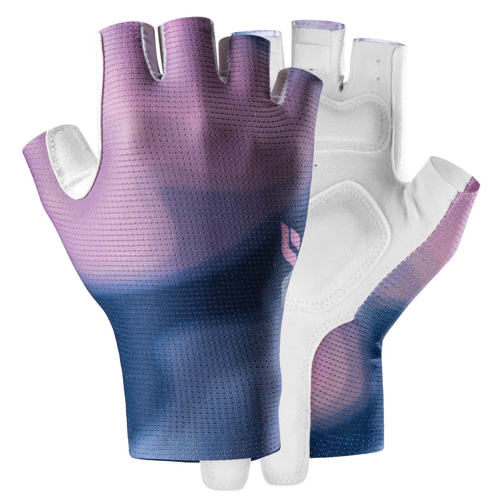 ROCKBROS Women's Half-Finger Cycling Gloves ¨C Ride Comfortably, Grip Confidently! #Style_Blue-purple gradient