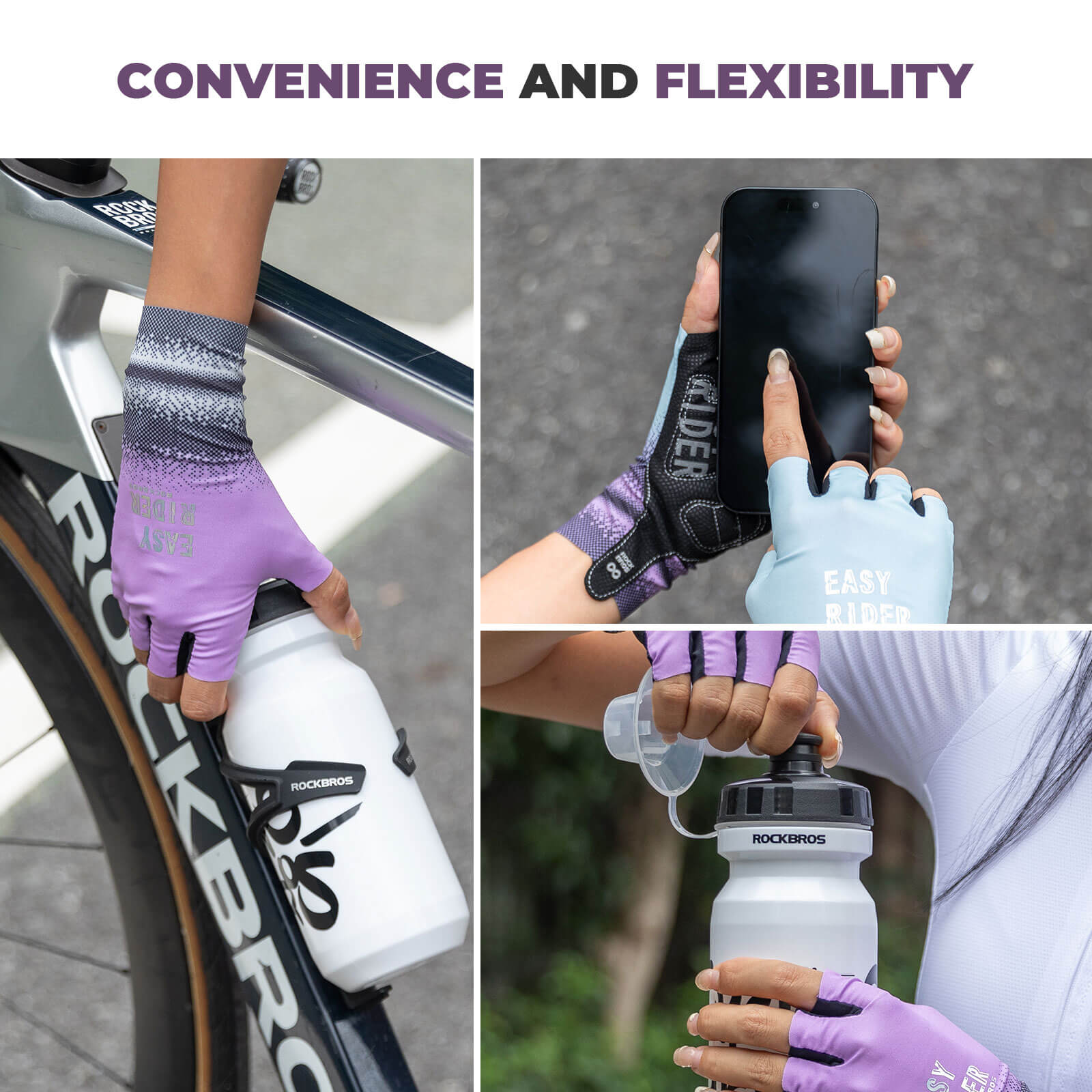 ROCKBROS Gradient Cycling Gloves ¨C Ride in Color, Grip Like a Pro!