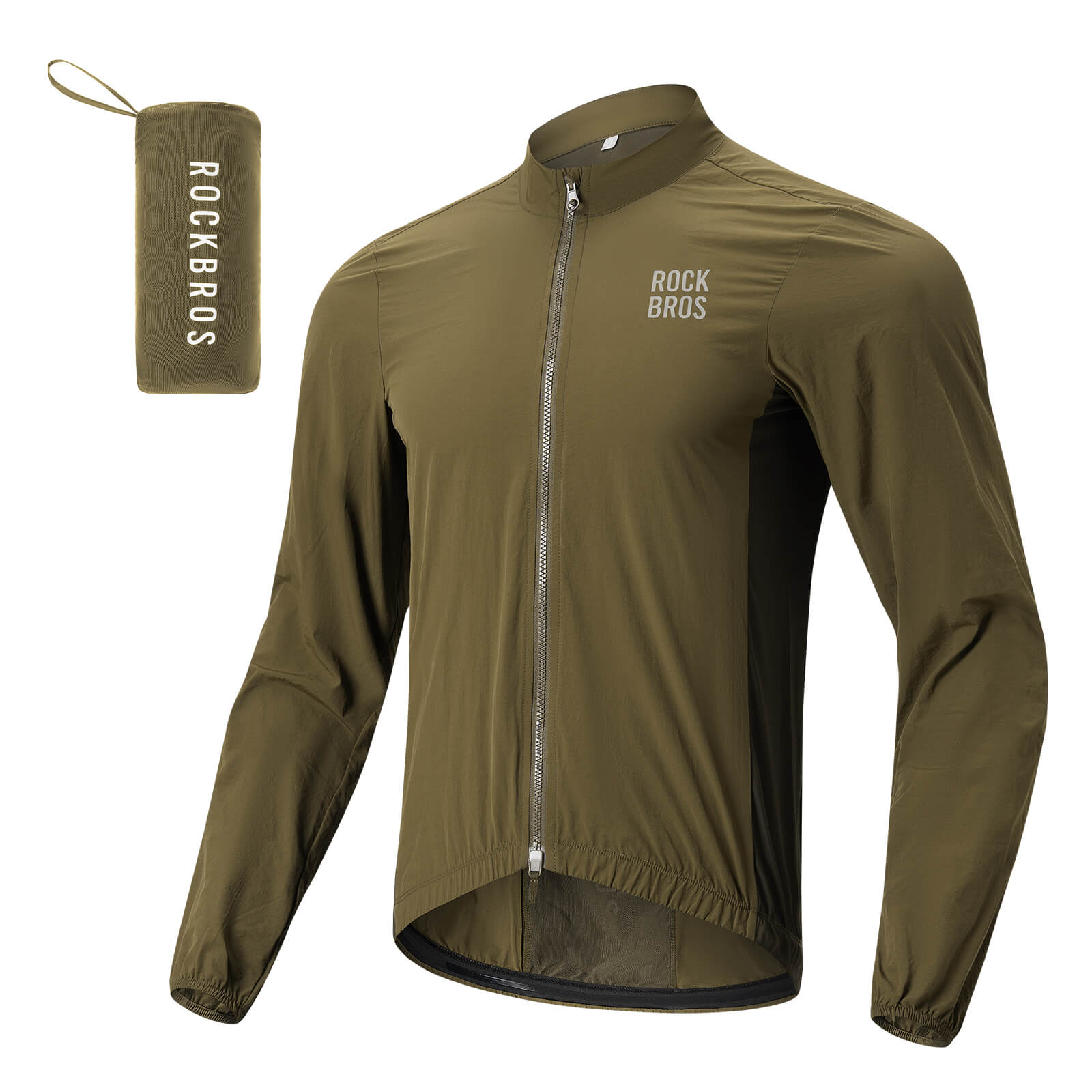 ROCKBROS Long-Sleeve Cycling Windbreaker Jacket – Ultimate Weather Protection! #Color_Brown
