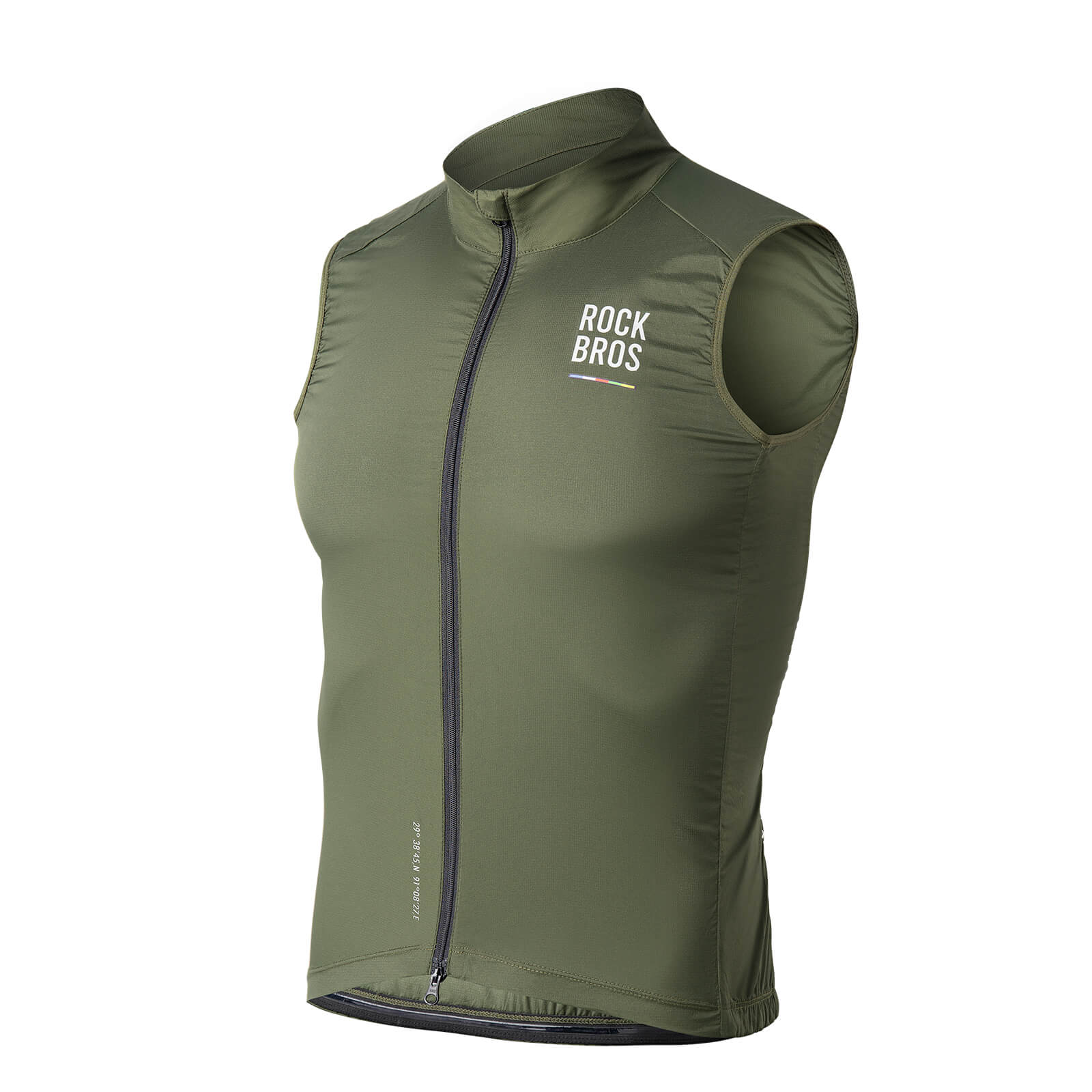 ROCKBROS Men¡¯s Cycling Vest featuring a lightweight, windproof design with UV protection, ideal for outdoor cycling and activities.