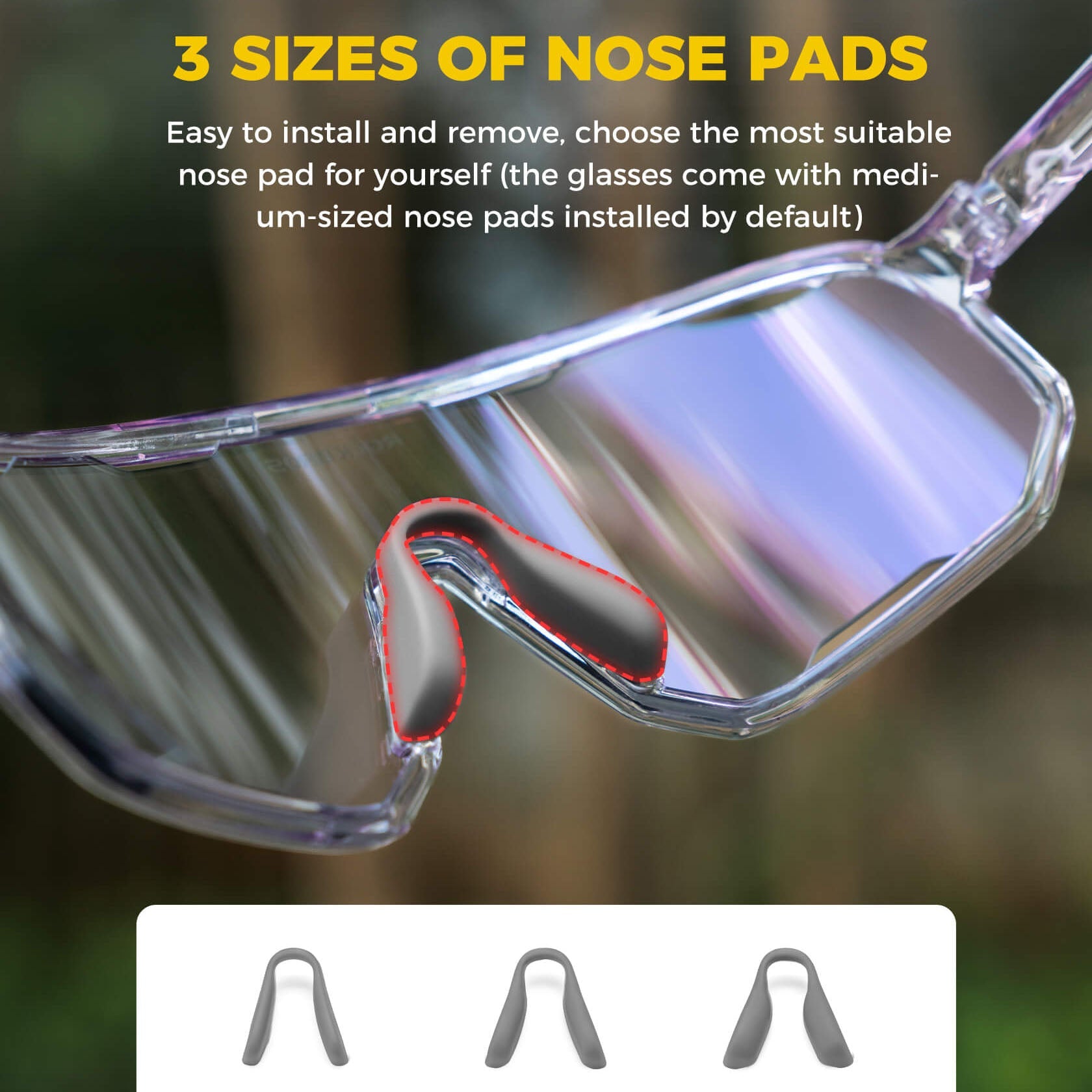 ROCKBROS polarized sunglasses, UV400 protection, transparent cycling glasses, windproof, TR90 frame, perfect for cycling and outdoor sports.