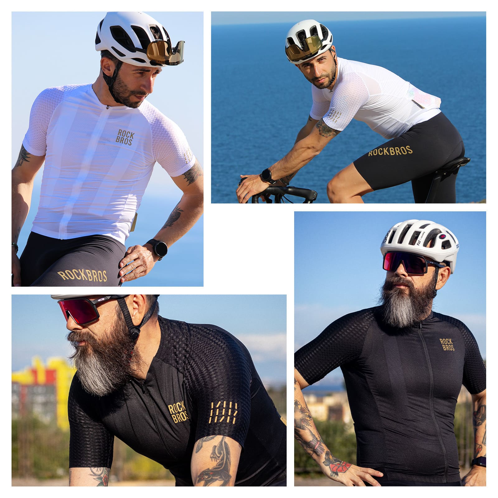 ROCKBROS Men’s Cycling Jersey – Diamond Pattern | Ride Hard, Stay Stylish!