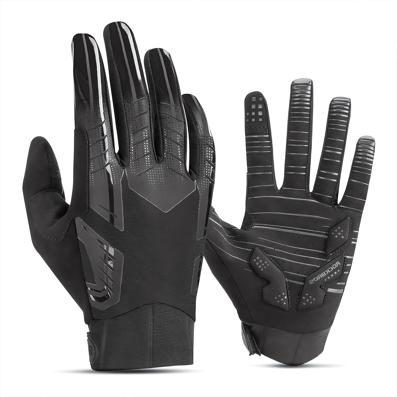 ROCKBROS Winter Windproof Silicone Full-Finger Cycling Gloves, EU S / Asian M