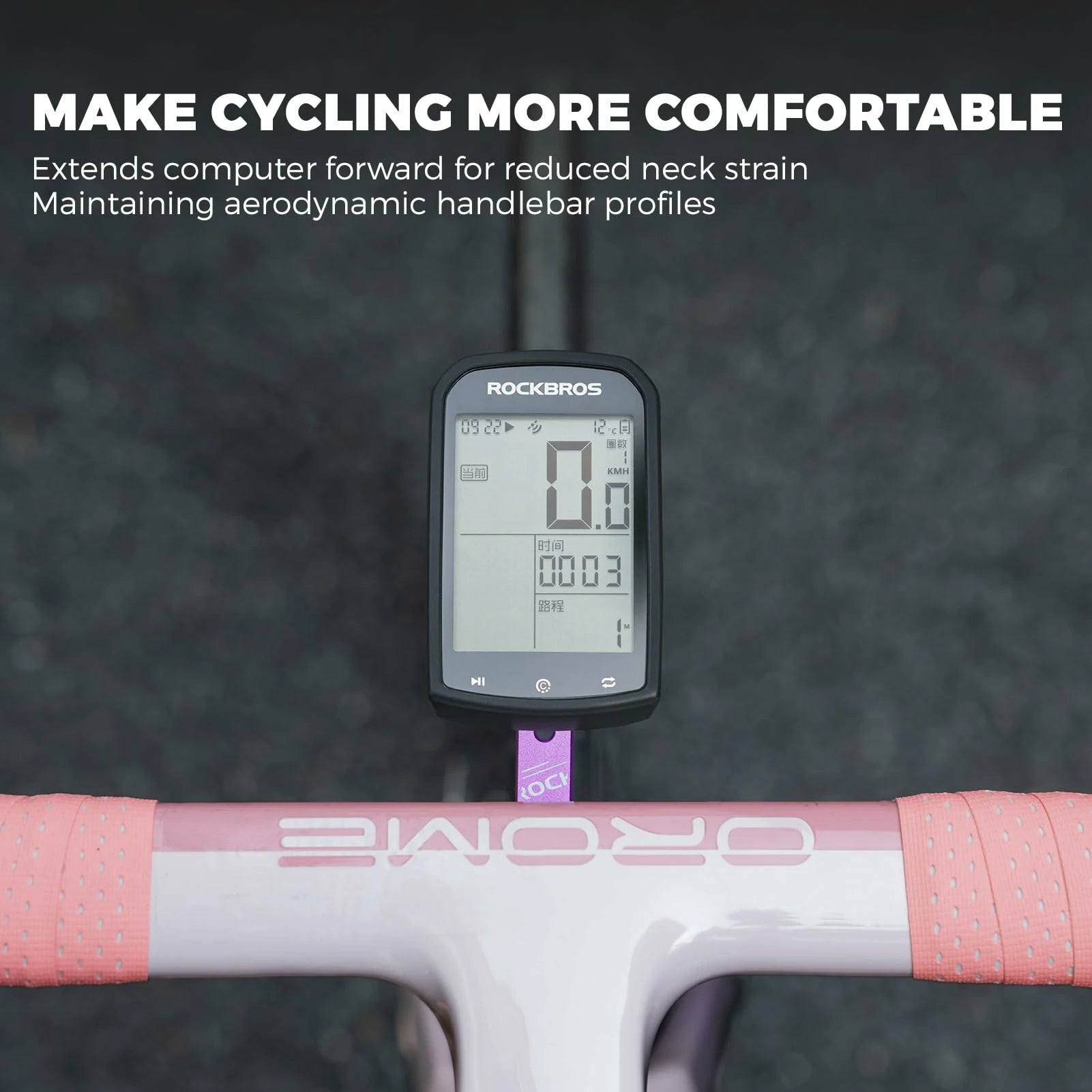 ROCKBROS Bike Aluminum Computer Mount compatible with Garmin, Wahoo, Bryton, and GoPro - ROCKBROS#color_Purple