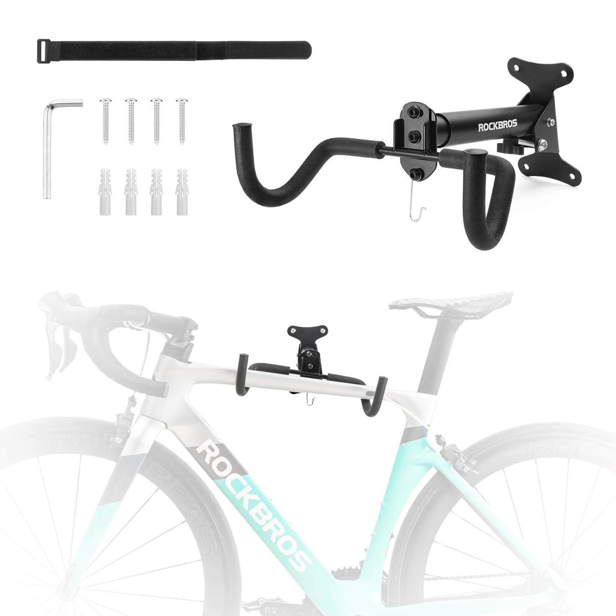 fahrradständer triathlon ROCKBROS Wall-Mounted Bike Holder 33 lb Capacity
