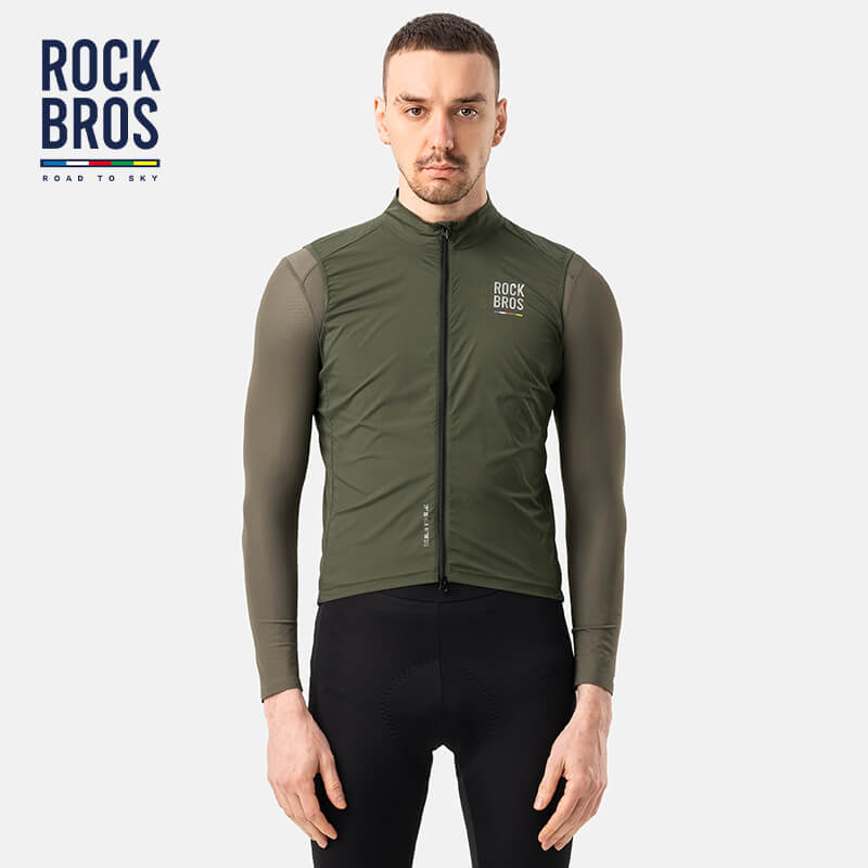ROCKBROS Men¡¯s Summer Cycling Vest - Lightweight Windproof Gilet with UV Protection