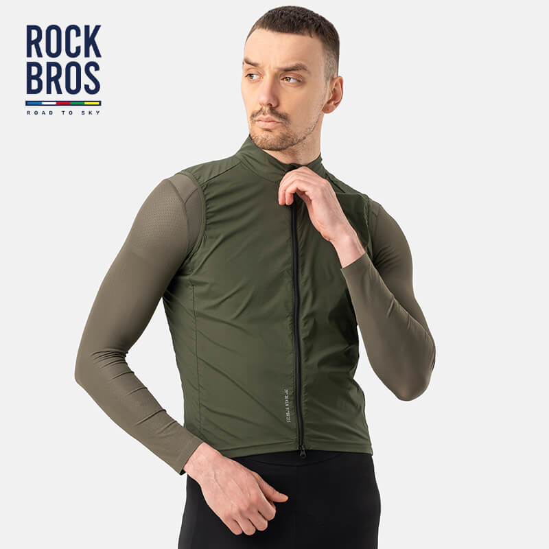 ROCKBROS Men¡¯s Summer Cycling Vest - Lightweight Windproof Gilet with UV Protection