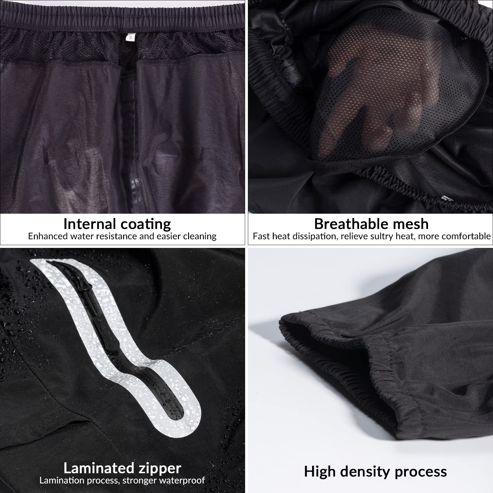 ROCKRBOS Waterproof Raincoat & Overtrousers for Men Women with Reflective