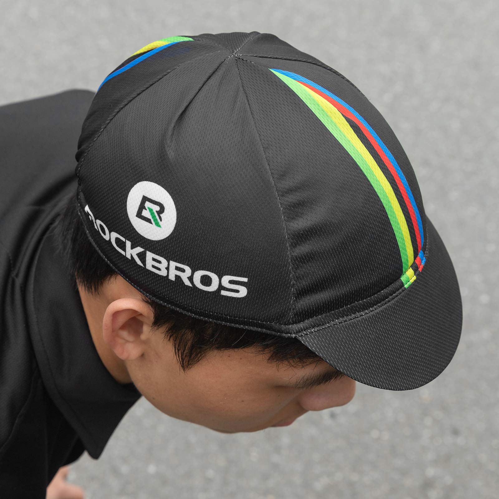 ROCKBROS Cycling Cap Sun Visor Ployester Breathable Rainbow Hat for Men Women - ROCKBROS