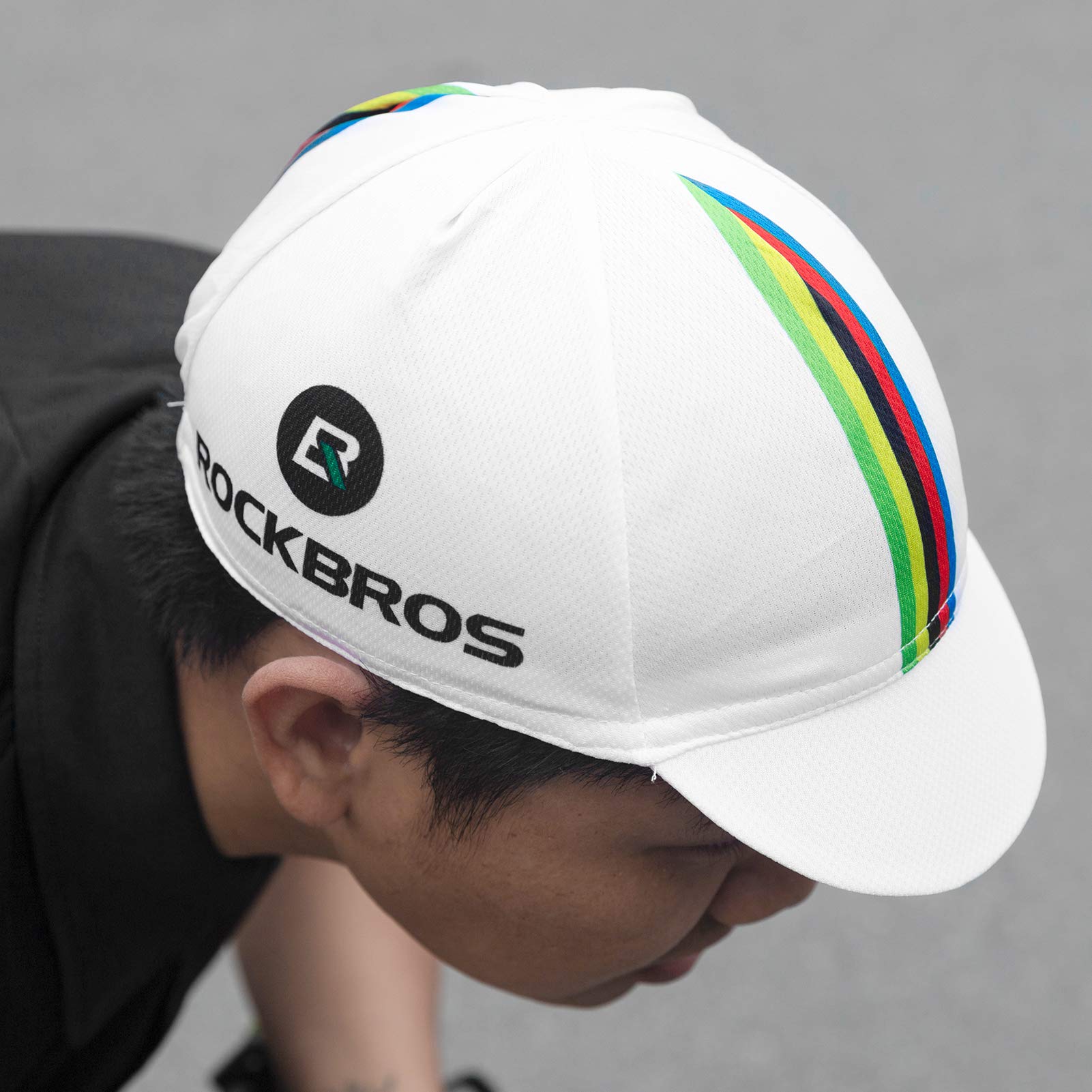 ROCKBROS Cycling Cap Sun Visor Ployester Breathable Rainbow Hat for Men Women - ROCKBROS