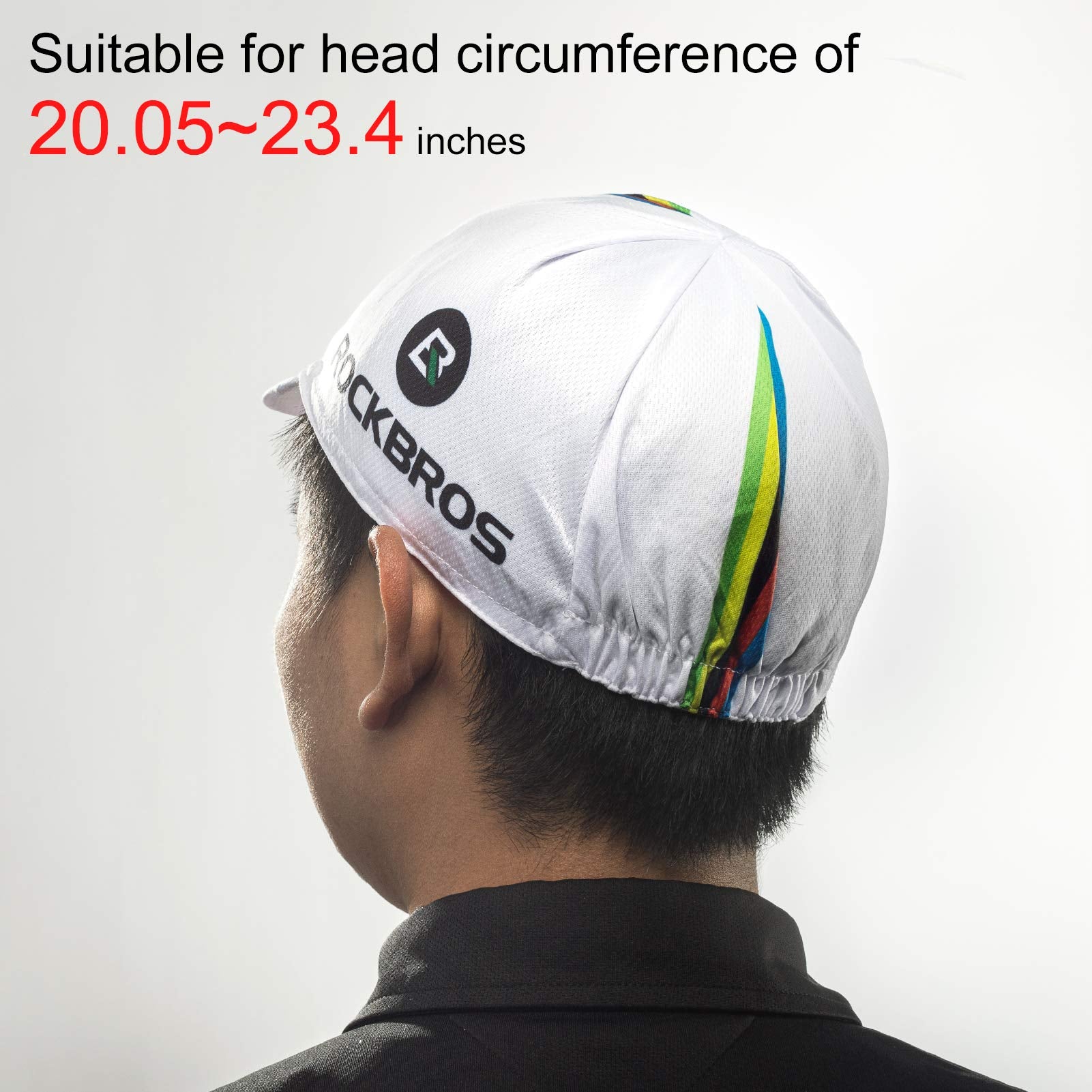 ROCKBROS Cycling Cap Sun Visor Ployester Breathable Rainbow Hat for Men Women - ROCKBROS