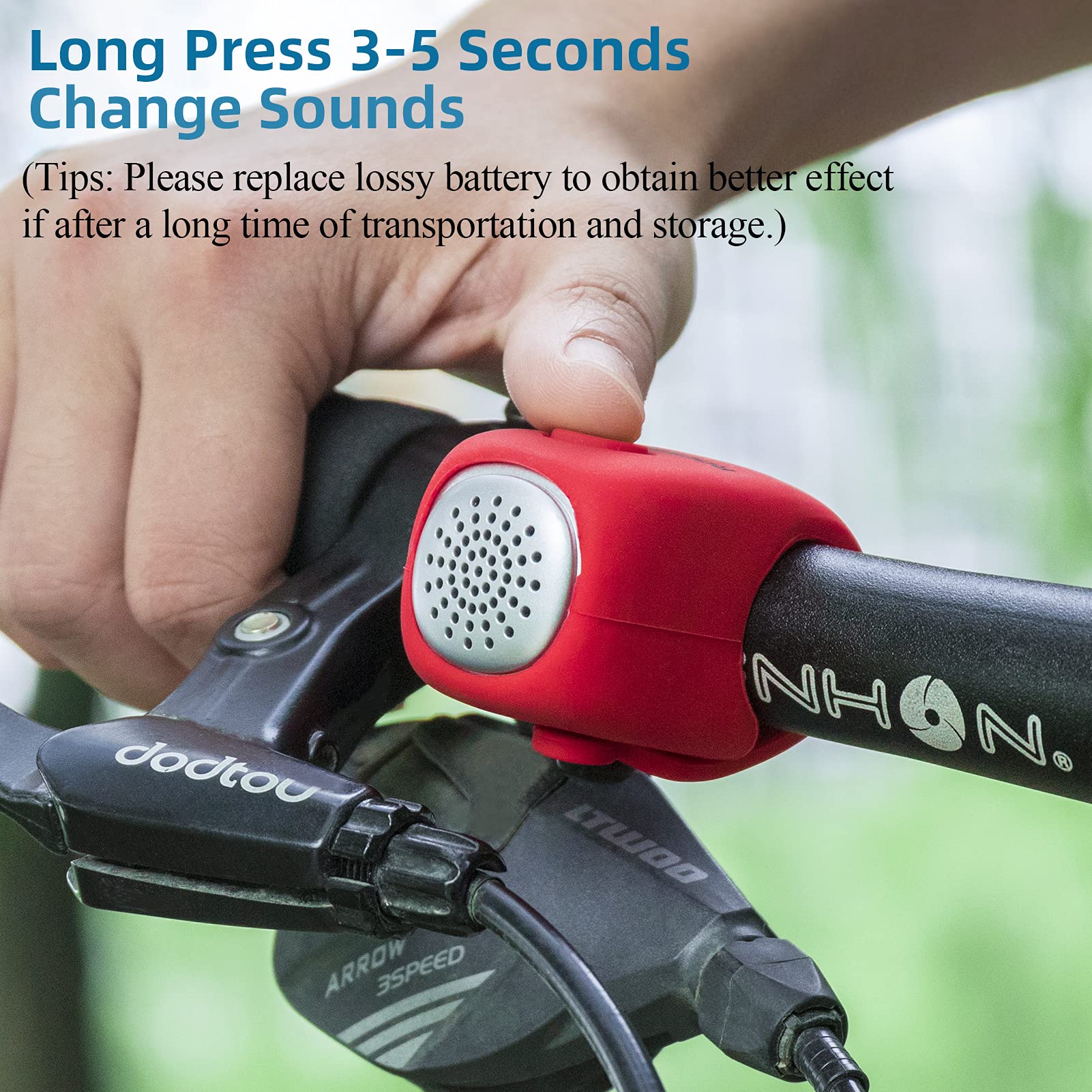 ROCKBROS Electric Bicycle Bells Loud Horn Ring Rainproof 3 Modes 90DB - ROCKBROS