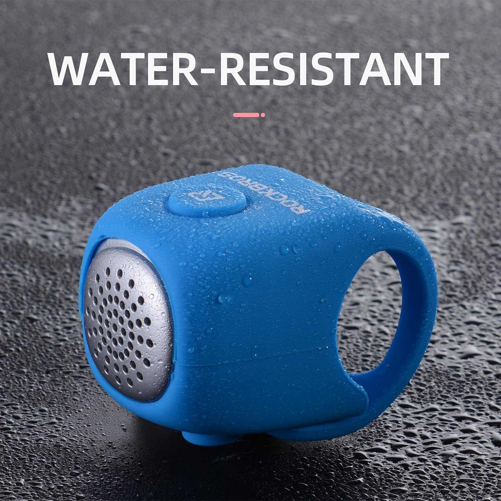 ROCKBROS Electric Bicycle Bells Loud Horn Ring Rainproof 3 Modes 90DB - ROCKBROS#color_Blue