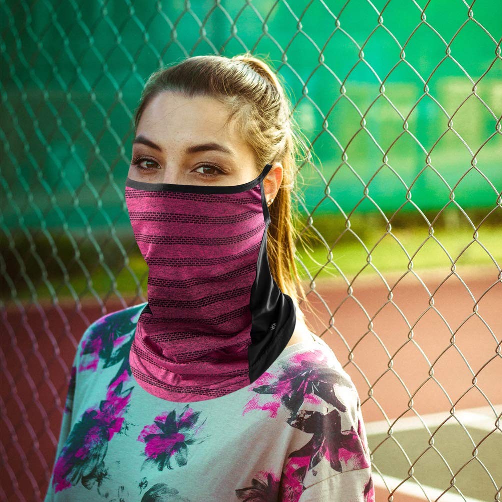 ROCKBROS Cooling Neck Gaiter with Ear Loops Bandana Face Scarf Mask for Men Women - ROCKBROS