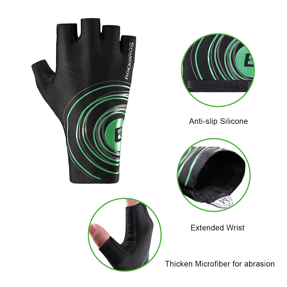 ROCKBROS Cycling Gloves Fitness Half Finger Extension Outdoor Mountaineering