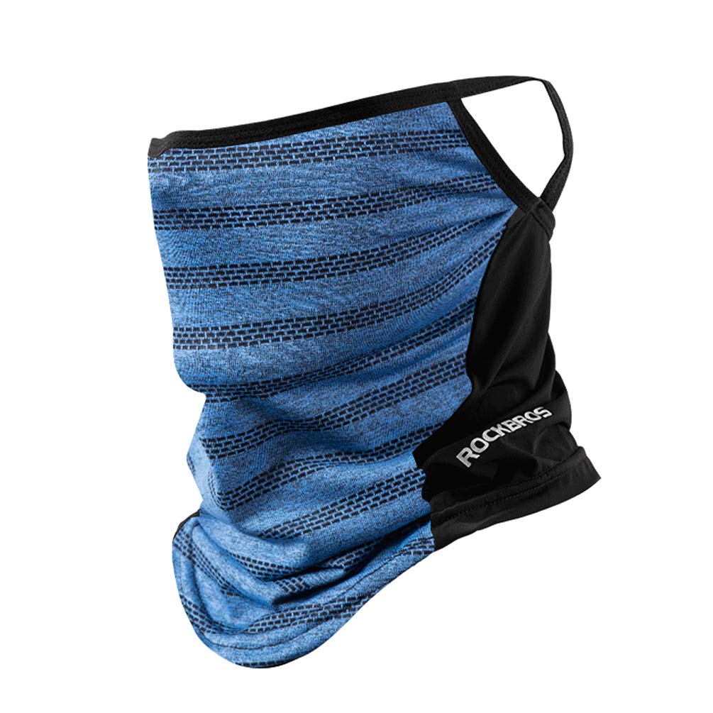 ROCKBROS Cooling Neck Gaiter with Ear Loops Bandana Face Scarf Mask for Men Women - ROCKBROS