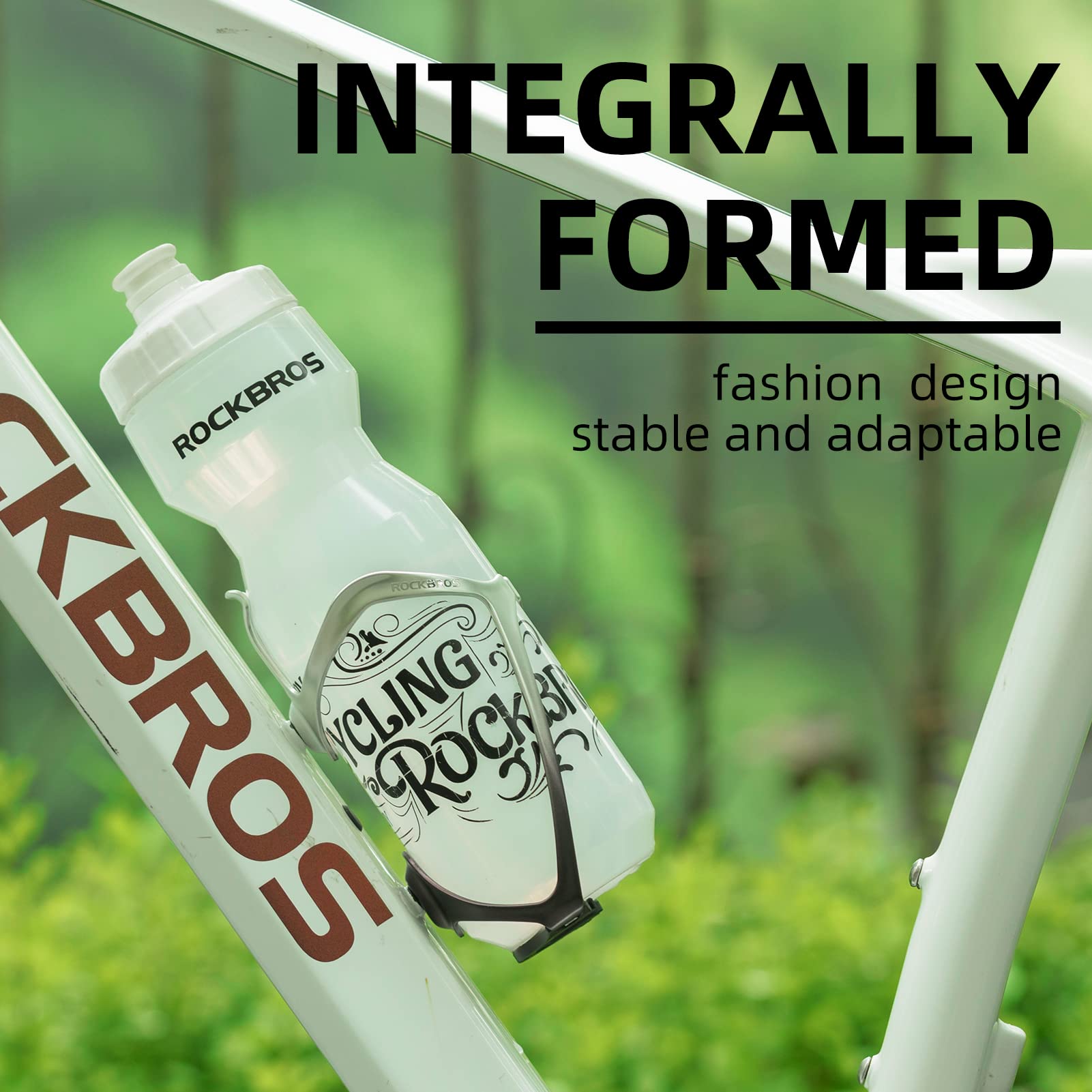 ROCKBROS Lightweight Aluminum Bike Water Bottle Cage Secure Adjustable Holder for Cycling