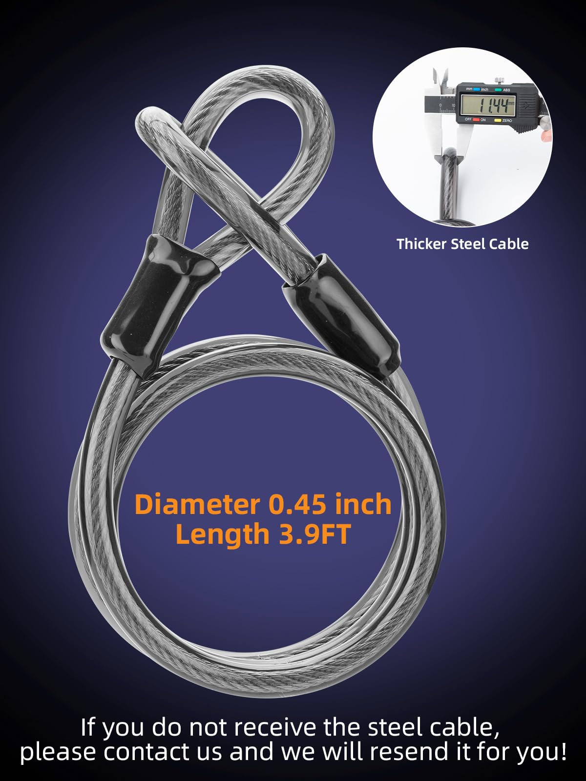 ROCKBROS Bike Lock Set Heavy Duty Bike U Lock with 4 Ft Security Steel Cable