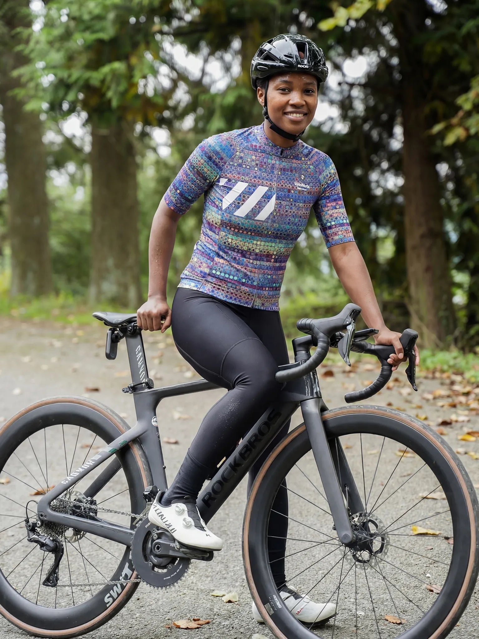Women's Cycling Jersey Pixel Riot#Type_Prism Mosaic