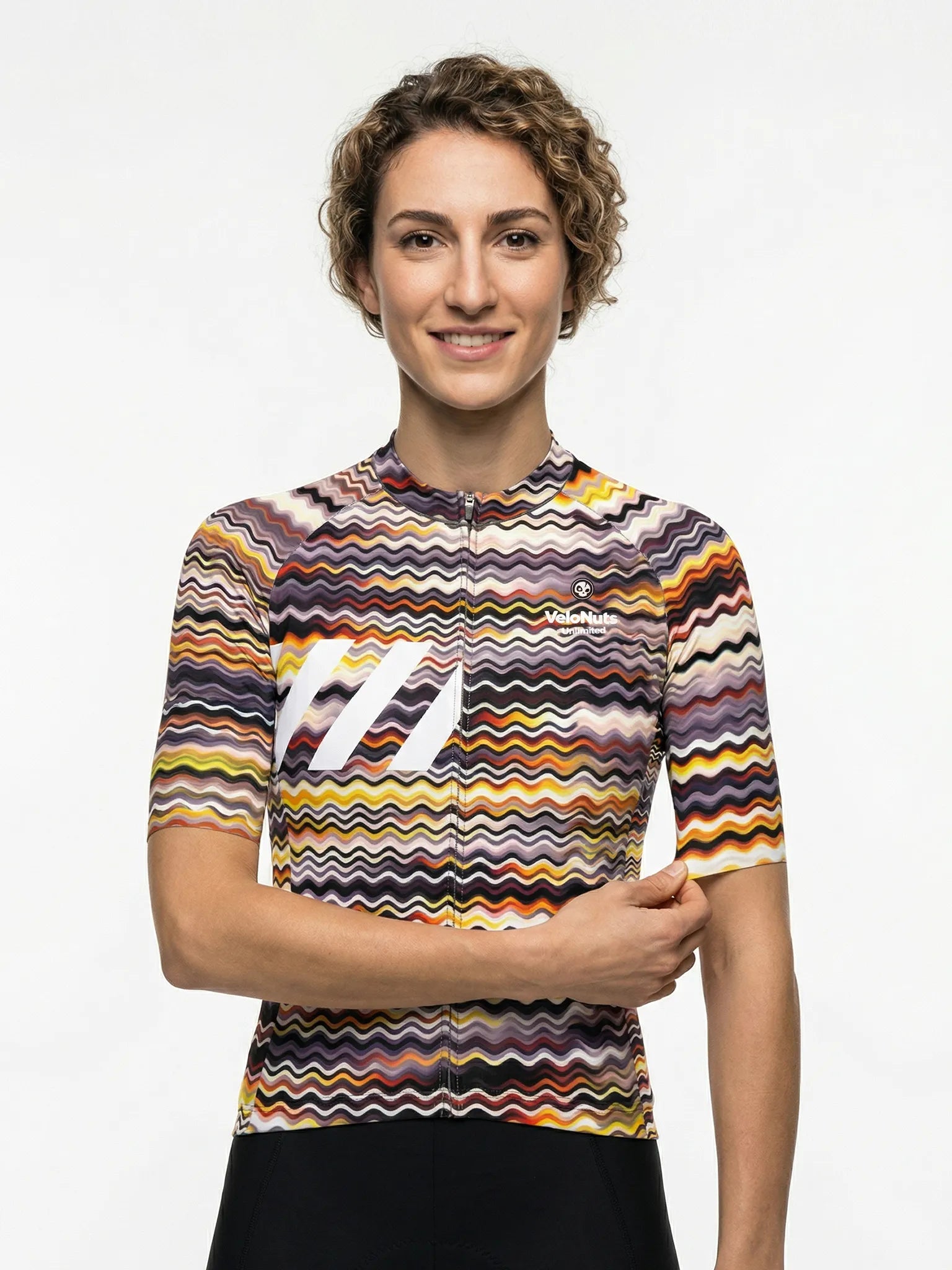 Women's Cycling Jersey Retro Signal#Type_Psychedelic Wave