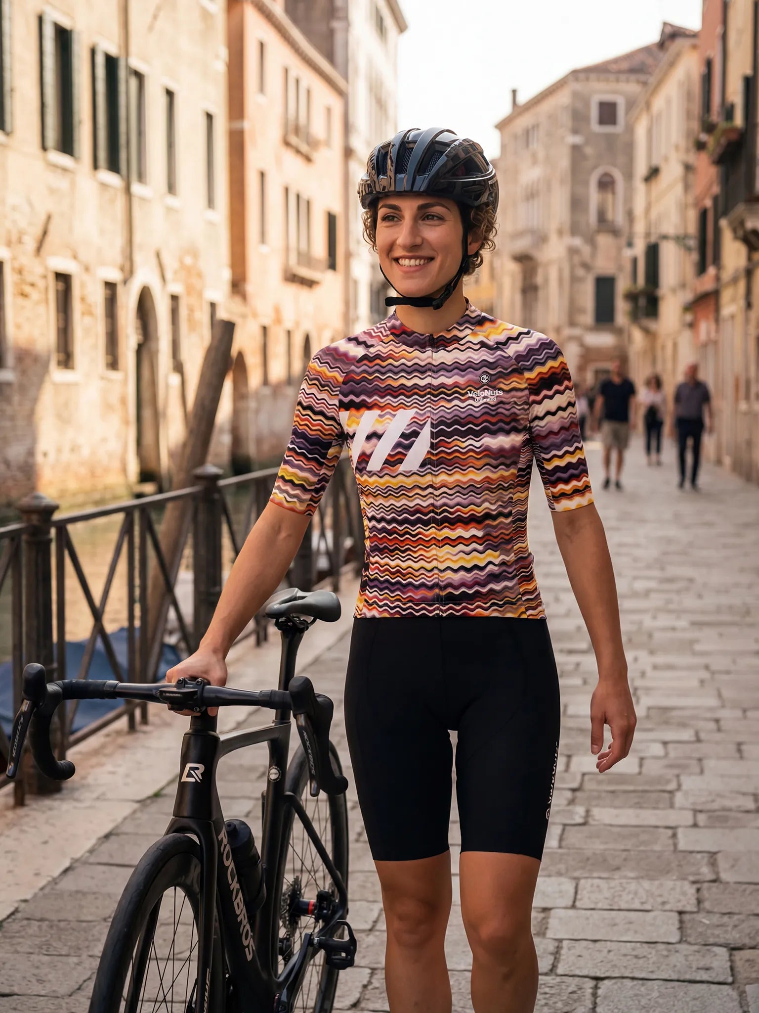 Women's Cycling Jersey Retro Signal#Type_Psychedelic Wave