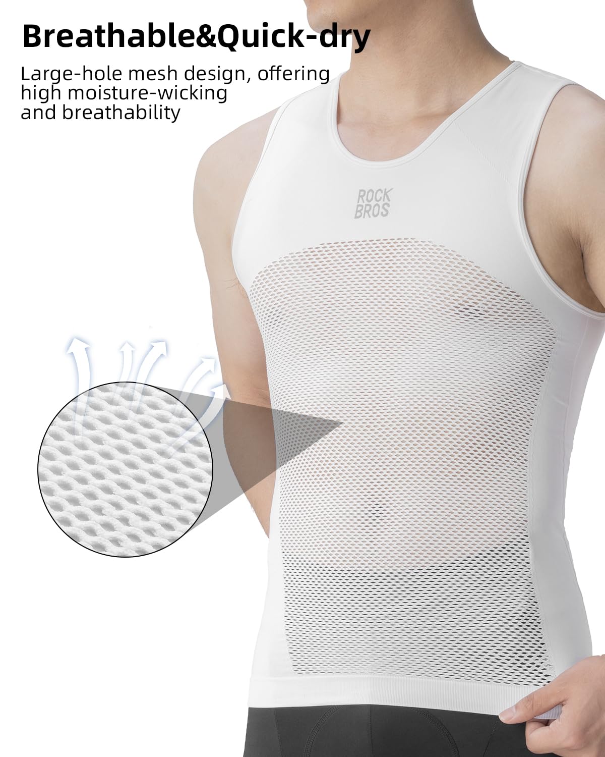Men's Cycling Jersey Sleeveless Quick Dry Breathable
