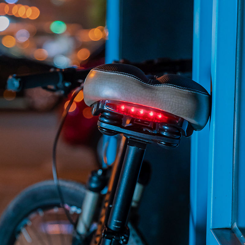 Bike Bicycle Saddle with Tail Light
