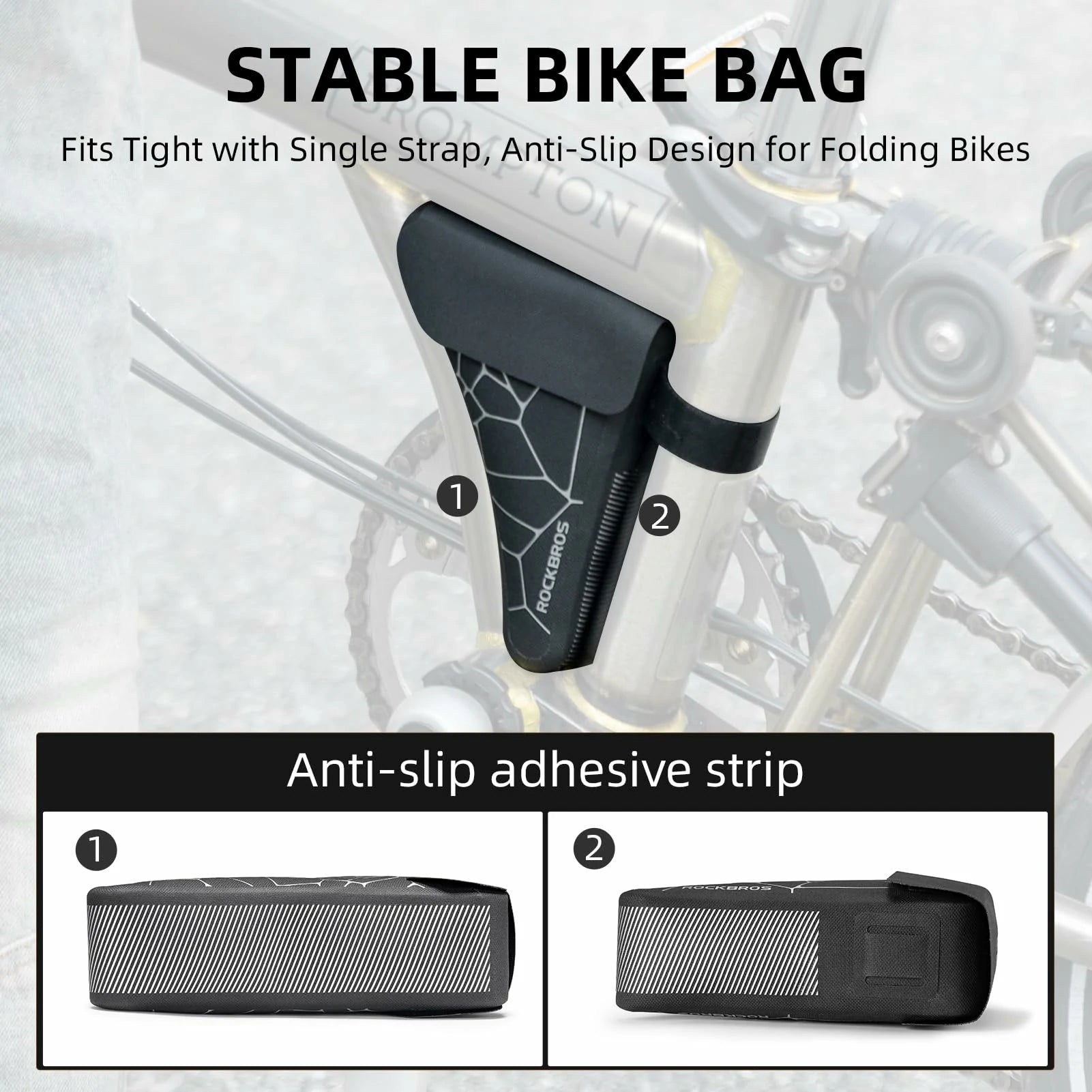Bike Frame Storage Bag, Waterproof Bicycle Triangle Pouch