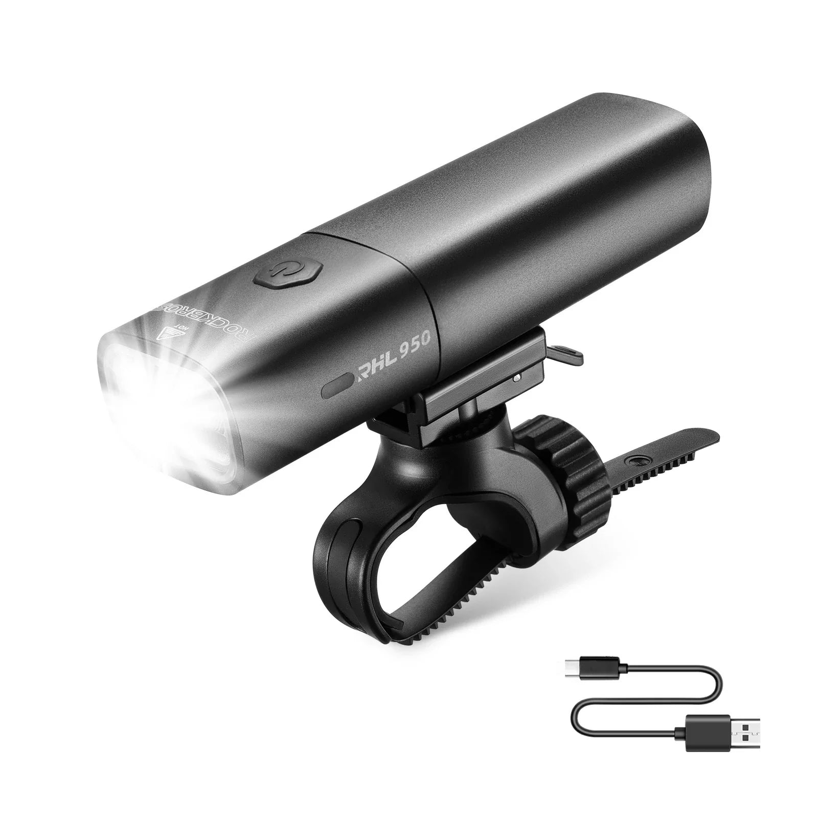 ROCKBROS bike front light 950 lumens removable battery anti-glare