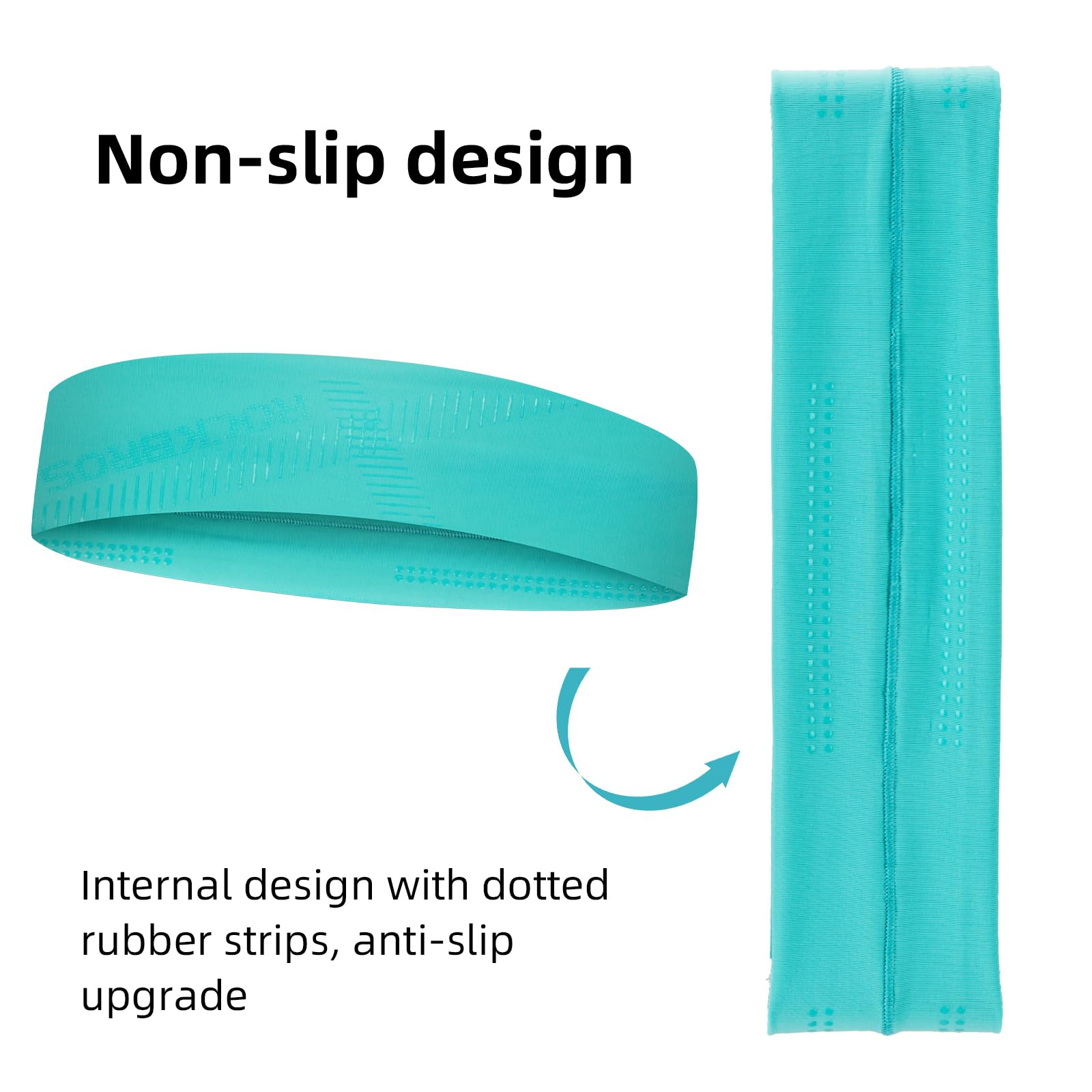 ROCKBROS Elastic Non-Slip Headband for Men Women Soft Sweatband for Running, Yoga Workouts